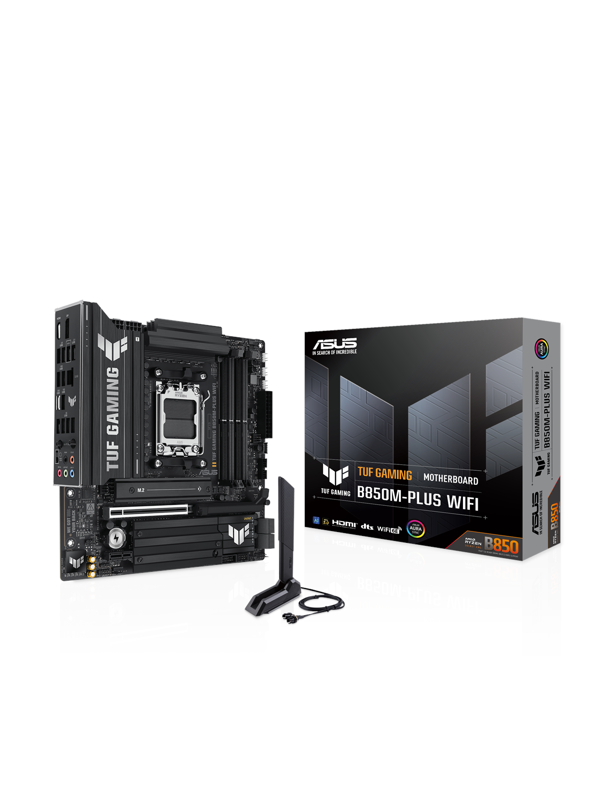 ASUS TUF GAMING B850M-PLUS WIFI Bundkort - AMD B850 - AMD AM5 socket - DDR5 RAM - Micro-ATX