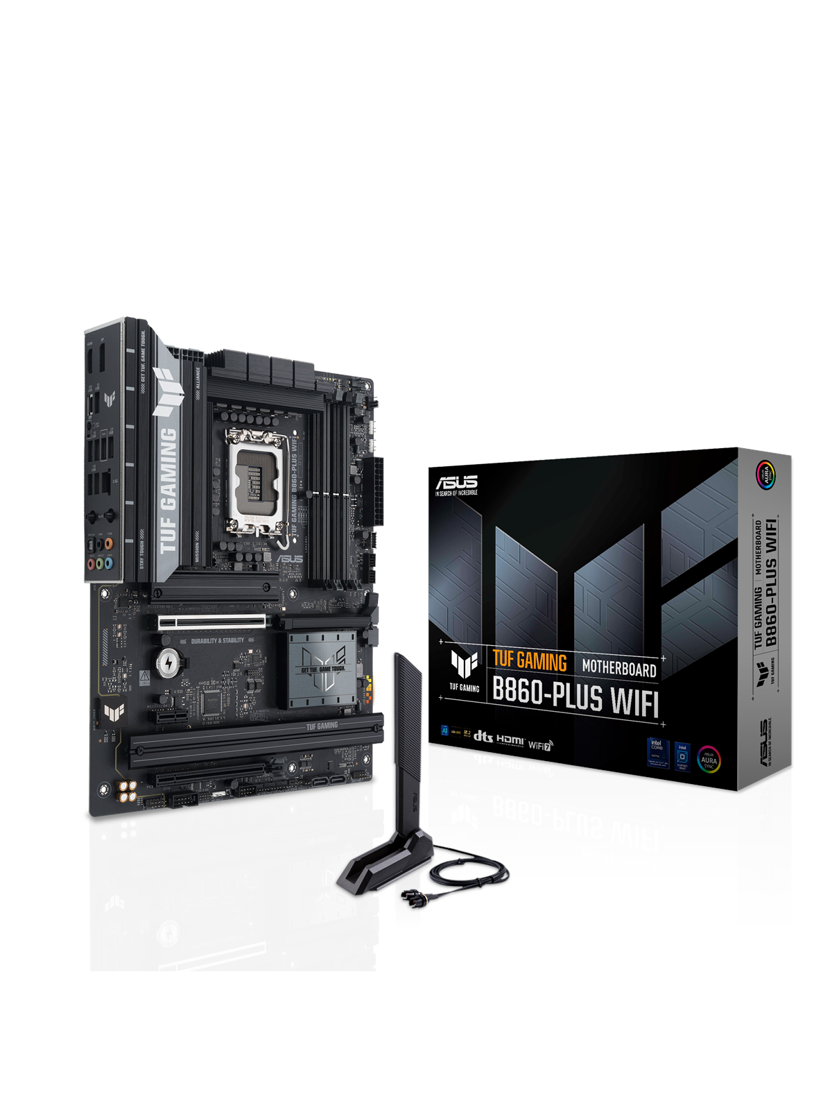 ASUS TUF GAMING B860-PLUS WIFI Bundkort - Intel B860 - Intel LGA1851 socket - DDR5 RAM - ATX