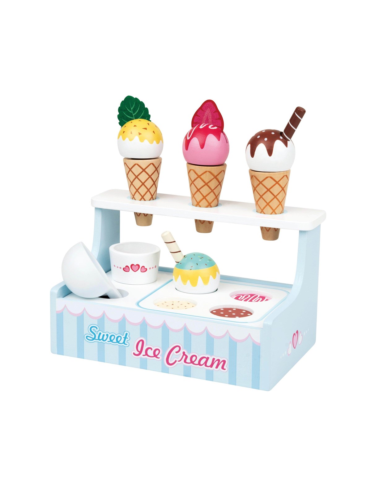 Small Wood Mini Ice Cream Shop, Trælegetøj