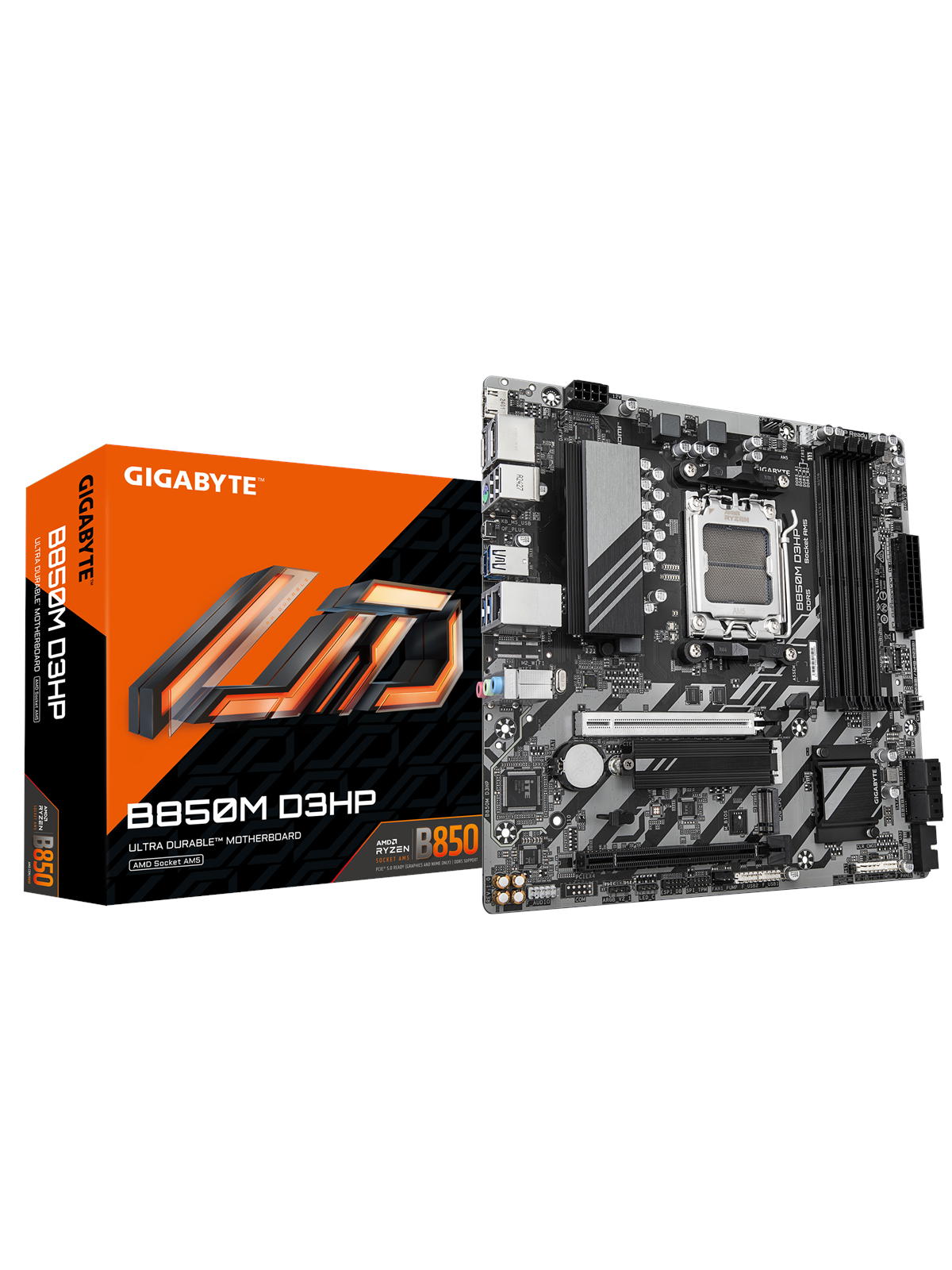 GIGABYTE B850M D3HP Bundkort - AMD B850 - AMD AM5 socket - DDR5 RAM - Micro-ATX