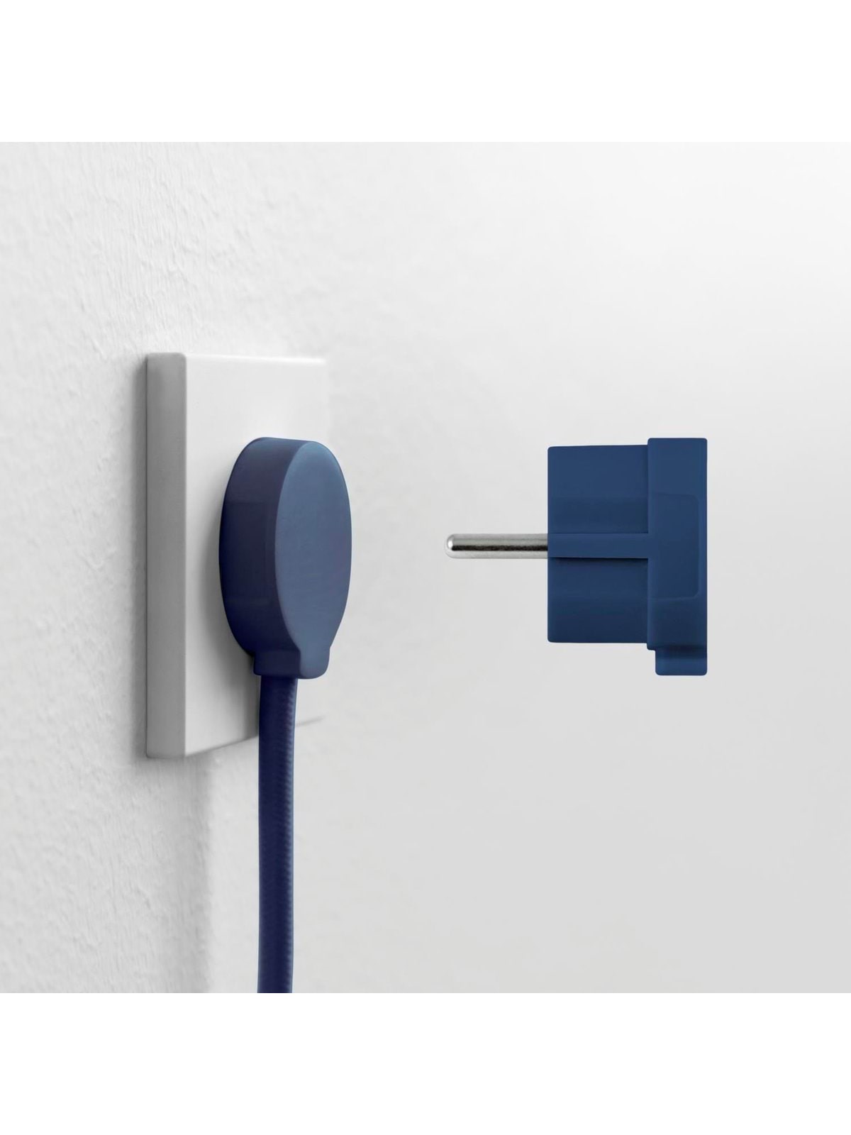 NORM F Stikprop, Mat Blå (Schuko standard), Afbrydermateriel