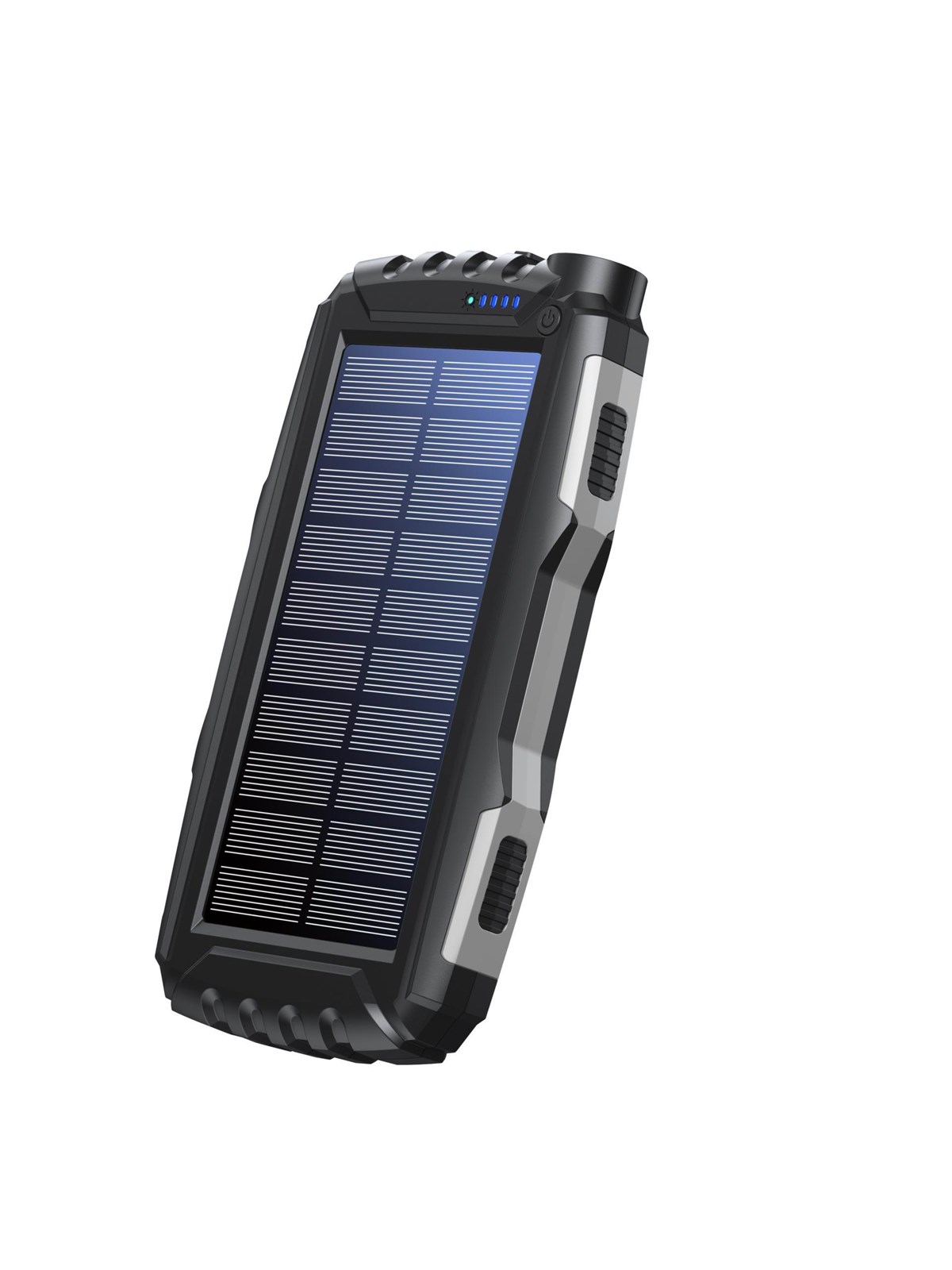DENVER PSO-20010 MK2 - Solar Powerbank with 20.000mAh Battery and Triple USB Output Powerbank - Sort - 20000 Ah