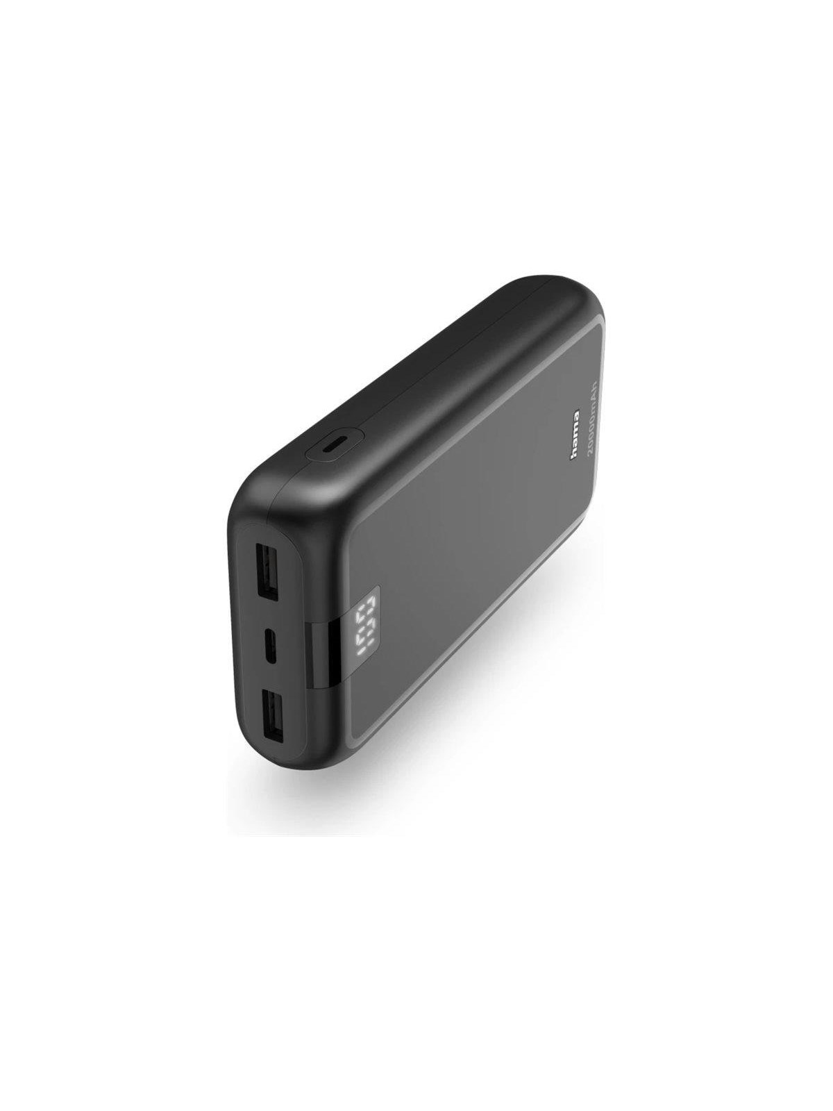 Hama Powerbank 20000 mAh Fast Charge LiPo Anthracite Powerbank - Sort - 20000 mAh