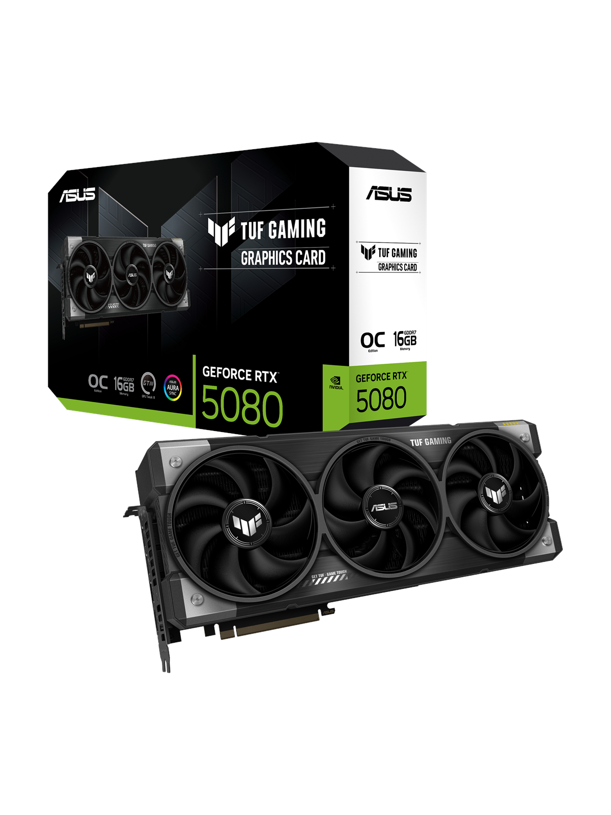 ASUS GeForce RTX 5080 TUF OC - 16GB GDDR7 RAM - Grafikkort, Grafikkort