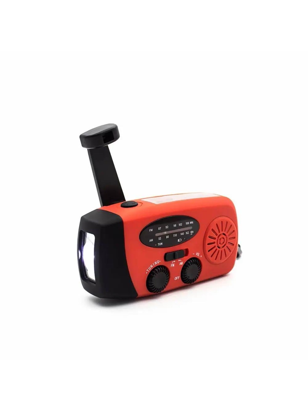 DENVER SCR-2005 - Emergency Radio - Solar - Dynamo - 2000 mAh Powerbank - AM/FM - Mono - Rød