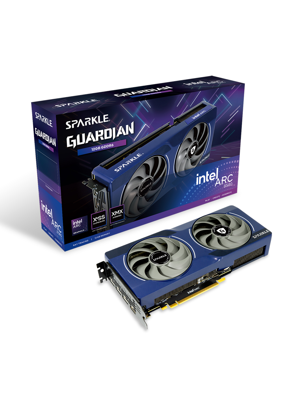 Sparkle Arc B580 Guardian - 12GB GDDR6 RAM - Grafikkort, Grafikkort