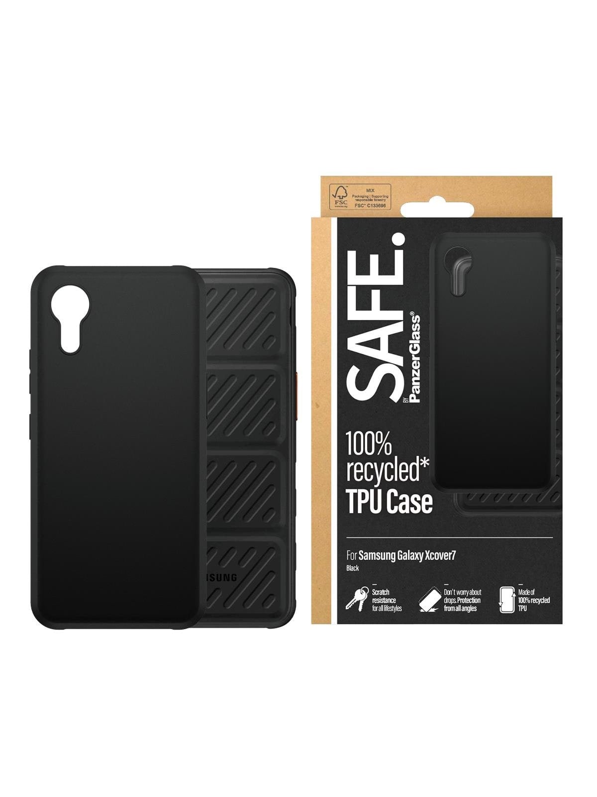 SAFE by PanzerGlass TPU Case Black Samsung Galaxy Xcover7, Mobilcover