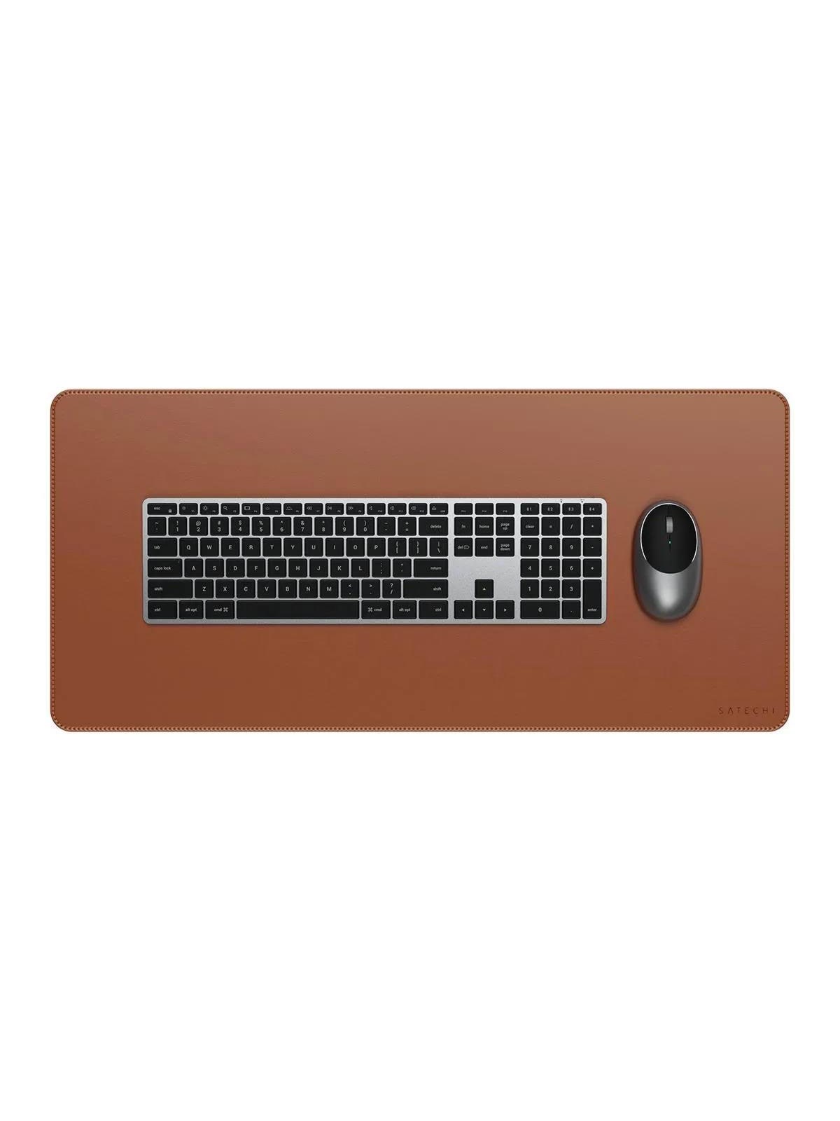 Satechi Vegan-Leather Premium Desk Mat - Brown, Musemåtte
