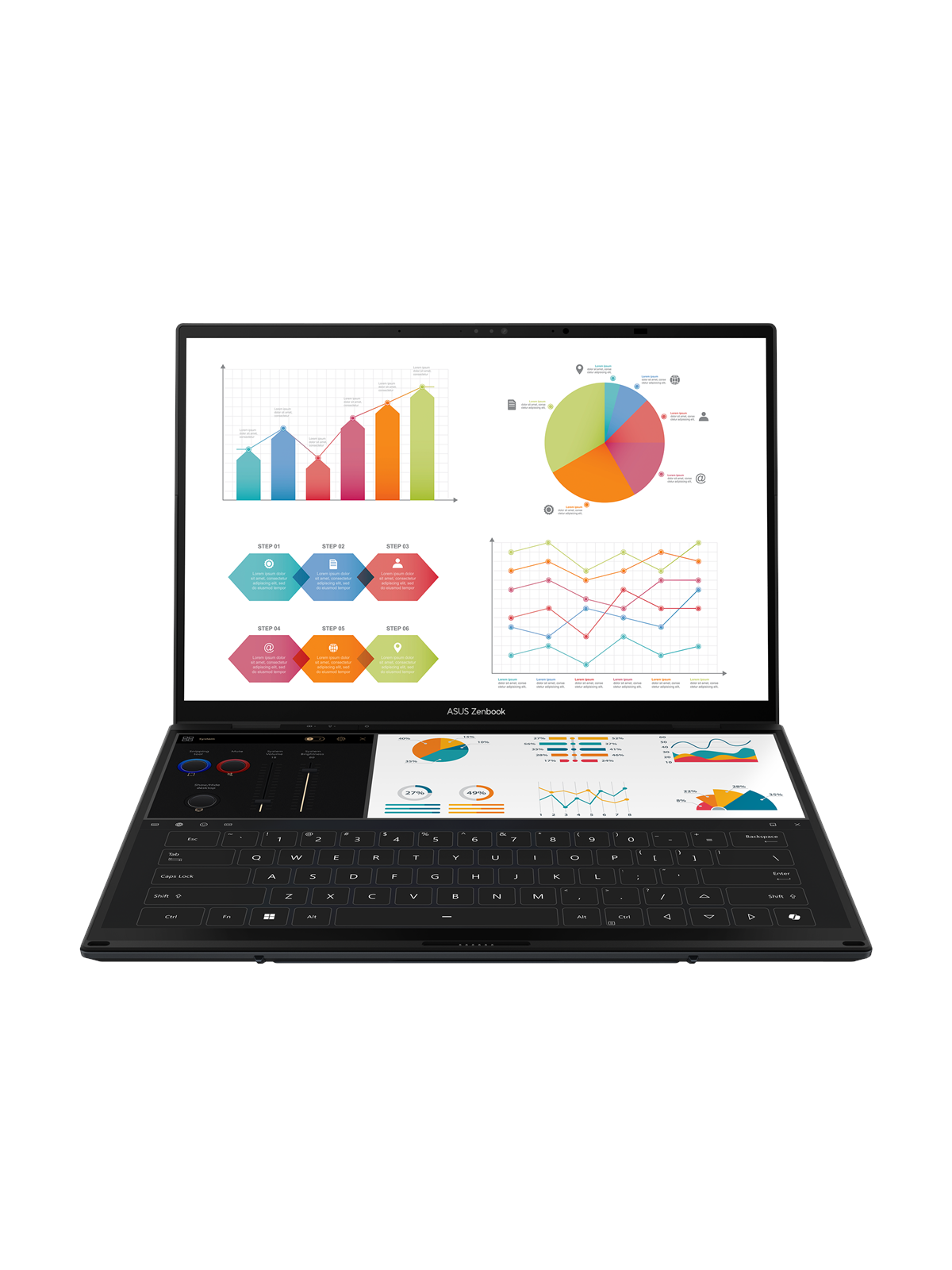 ASUS Zenbook Duo - 14" Touch | Core Ultra 9 | 32GB | 2TB, Bærbar