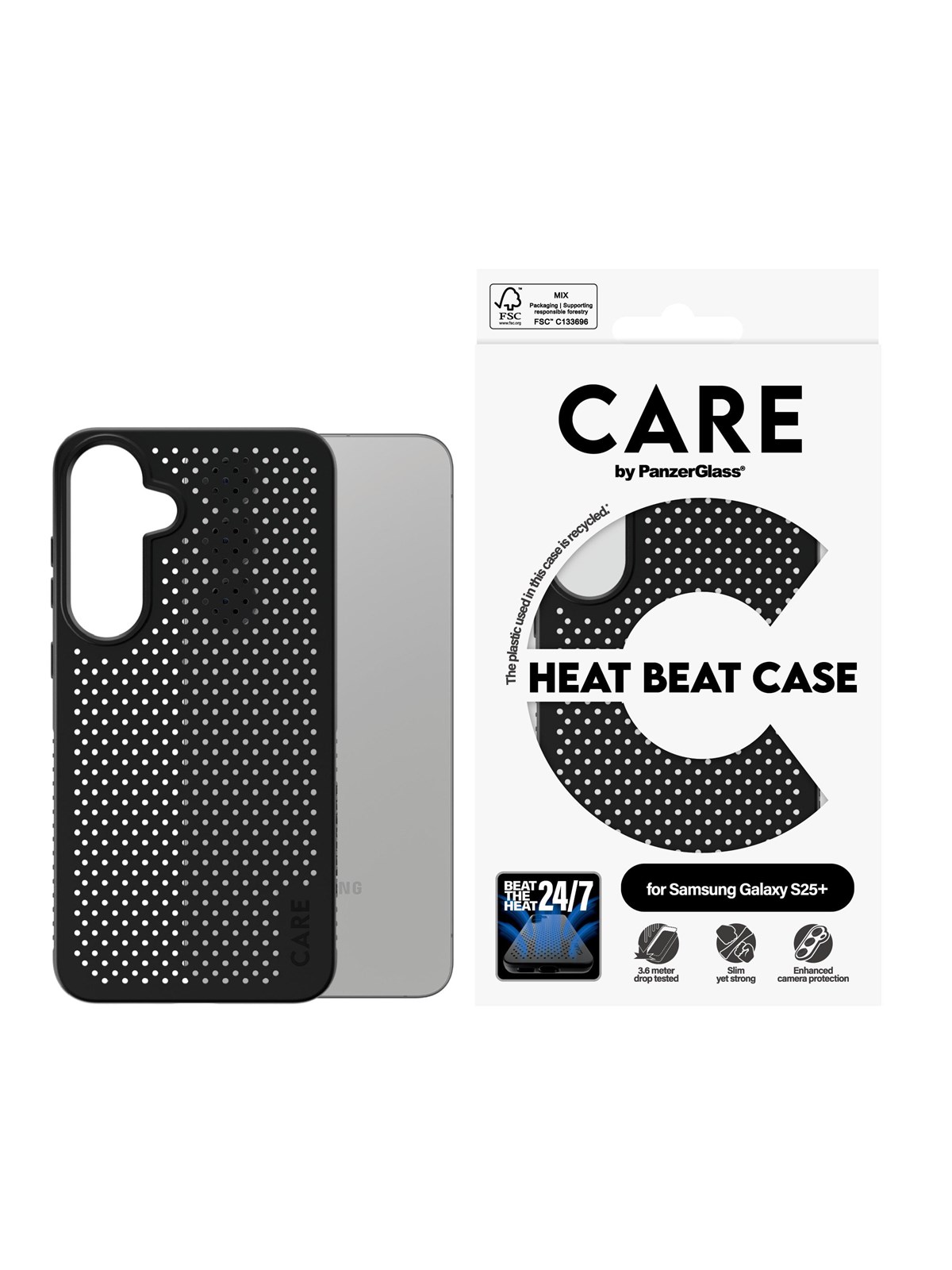 CARE by PanzerGlass Feature Case Heat Beat Samsung Galaxy S25+, Mobilcover