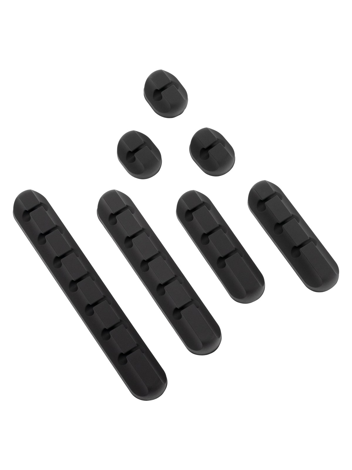 DUTZO Kabelholdere - bundle pakke - pakke med 7 stk - sort, Kabel Organisering