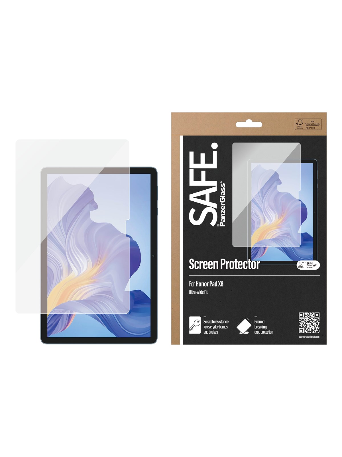 SAFE. by PanzerGlass Screen Protector Honor Pad X8 | Ultra-Wide Fit, Tablet Tilbehør