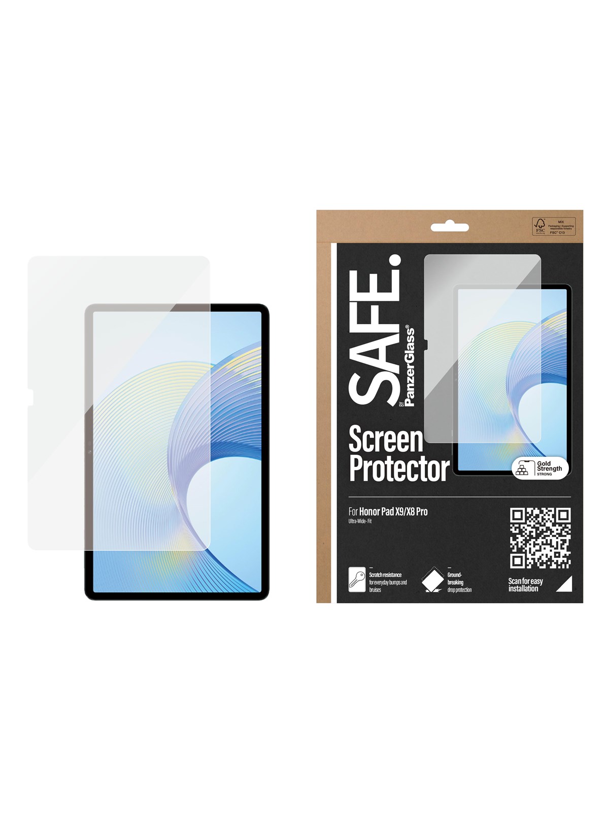 SAFE. by PanzerGlass Screen Protector Honor Pad X9 | Ultra-Wide Fit, Tablet Tilbehør