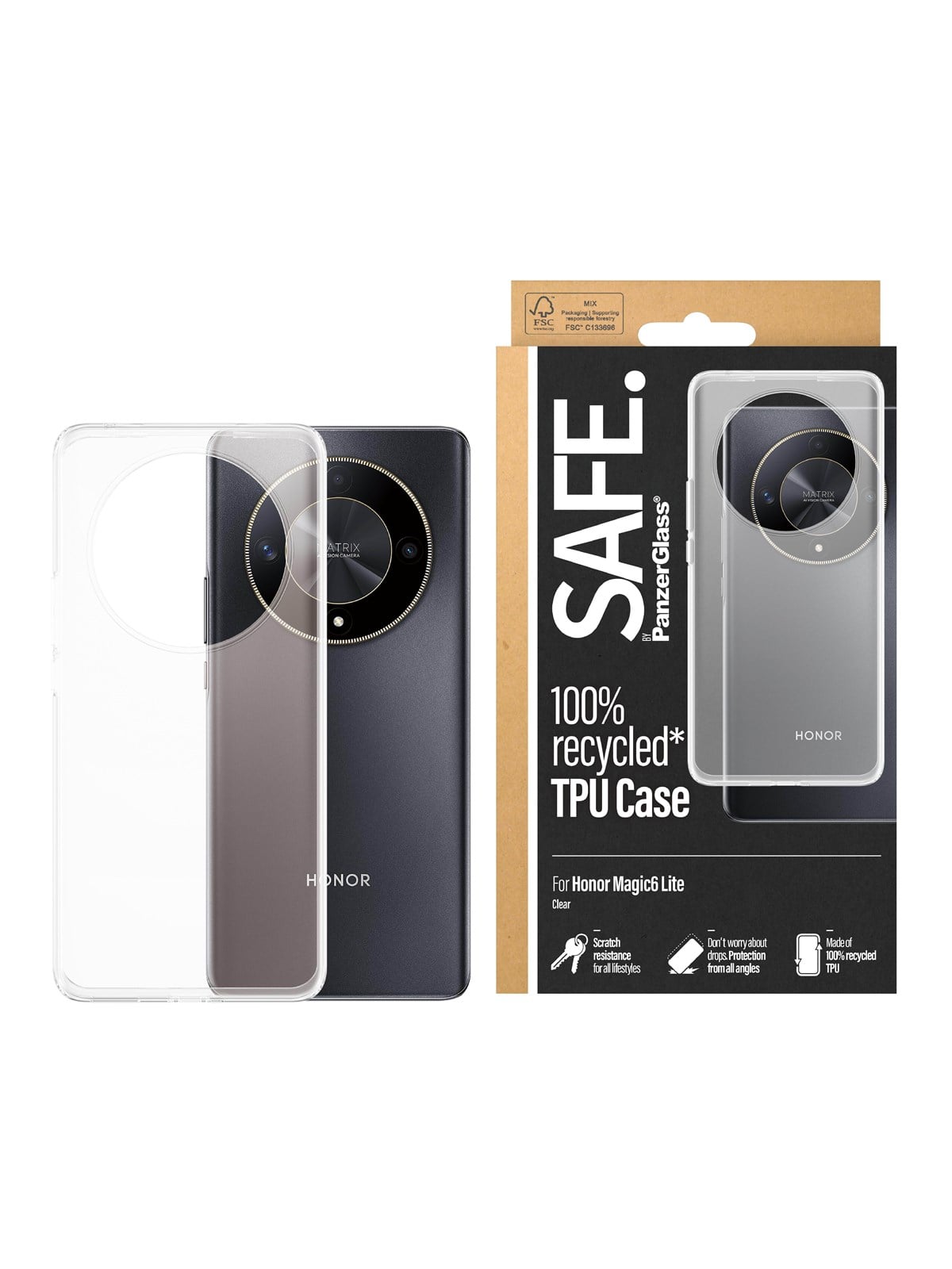 SAFE by PanzerGlass TPU Case Honor Magic6 lite, Mobilcover