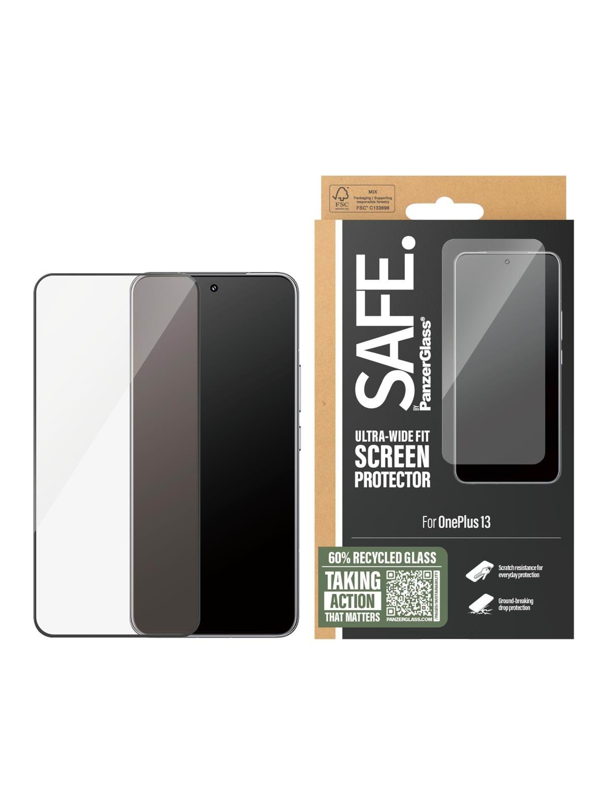 SAFE by PanzerGlass Screen Protector OnePlus 13 | Ultra-Wide Fit, Beskyttelsesglas