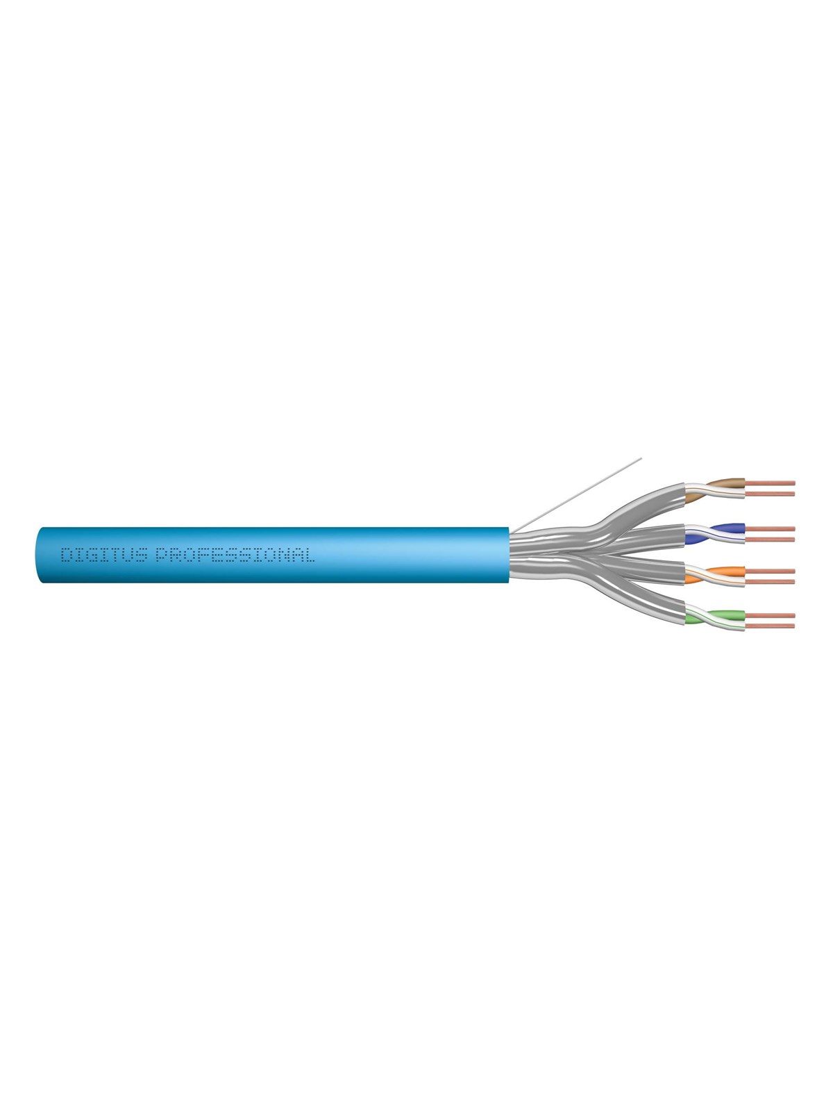 DIGITUS CAT 6A U-FTP Installation Cable - 100m - Blå - 100 meter, Netværkskabel