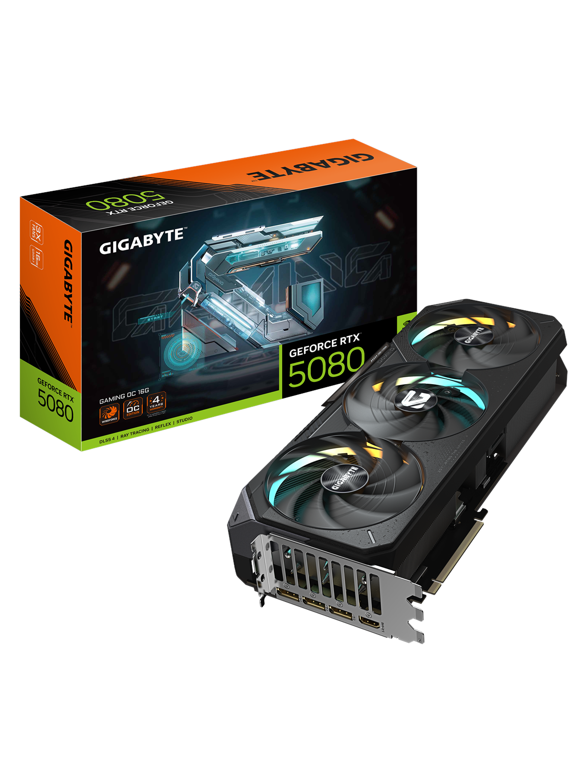 GIGABYTE GeForce RTX 5080 GAMING OC - 16GB GDDR7 RAM - Grafikkort, Grafikkort