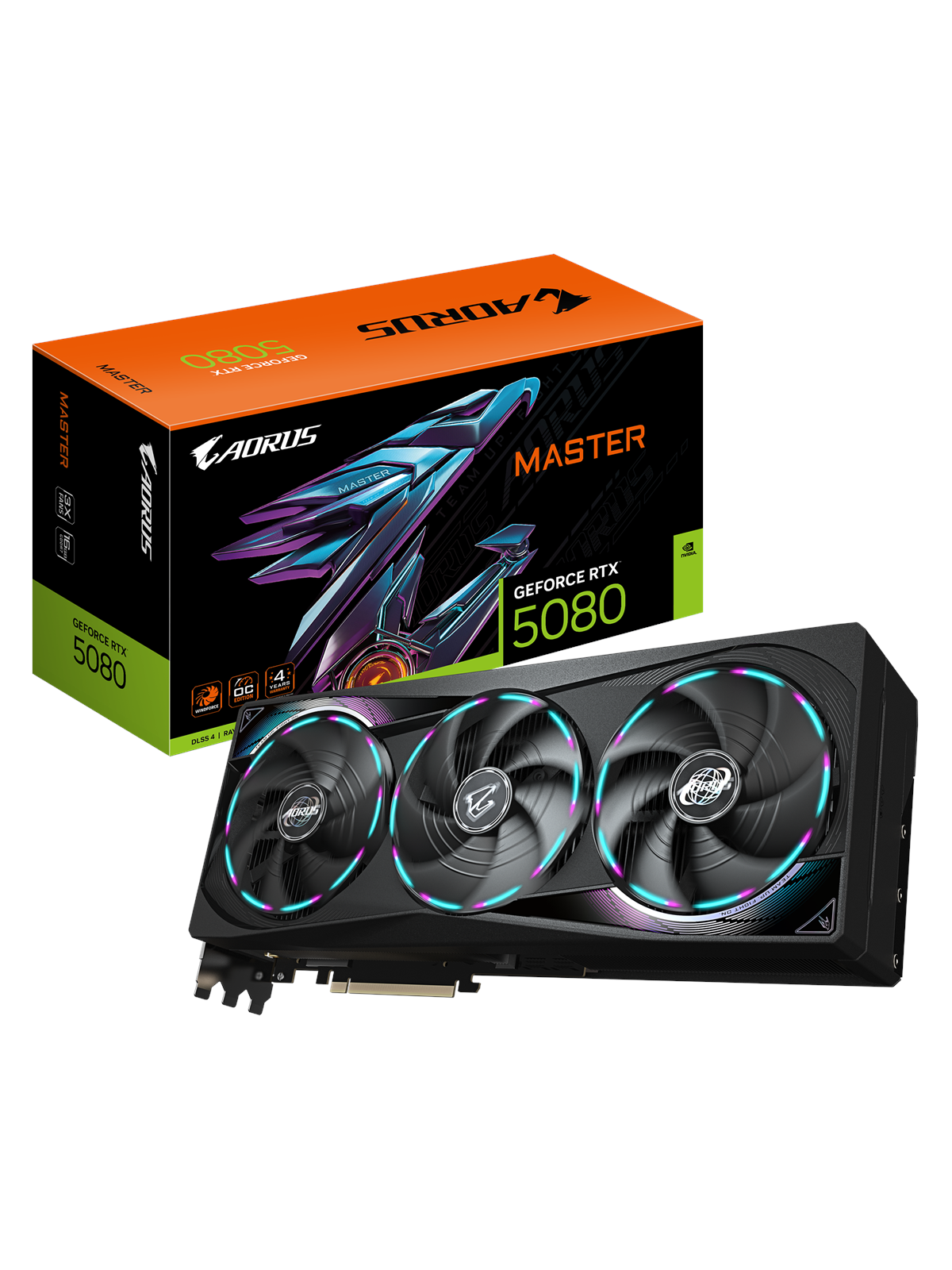GIGABYTE GeForce RTX 5080 AORUS Master - 16GB GDDR7 RAM - Grafikkort, Grafikkort