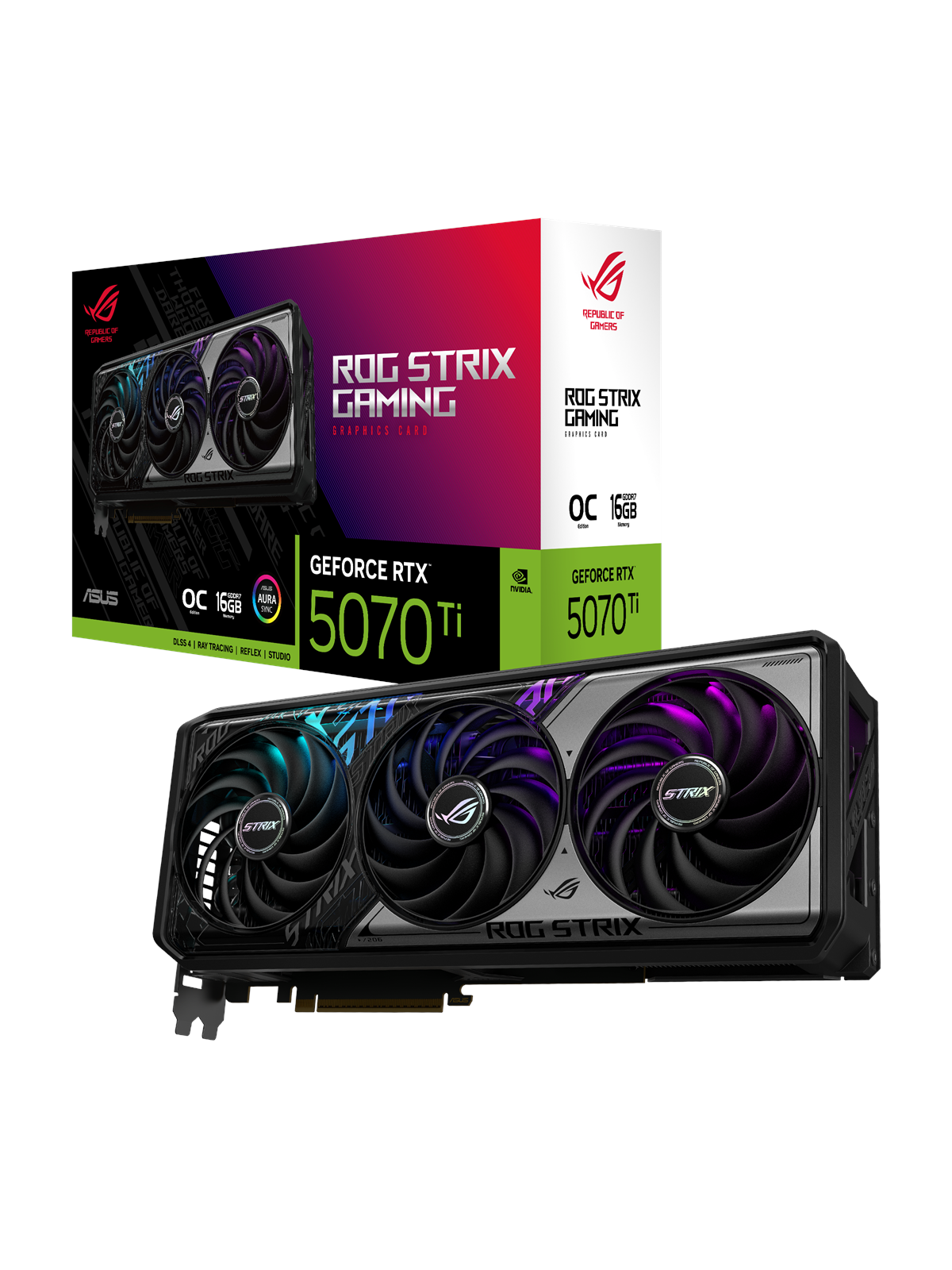ASUS GeForce RTX 5070 Ti ROG STRIX OC - 16GB GDDR7 RAM - Grafikkort, Grafikkort