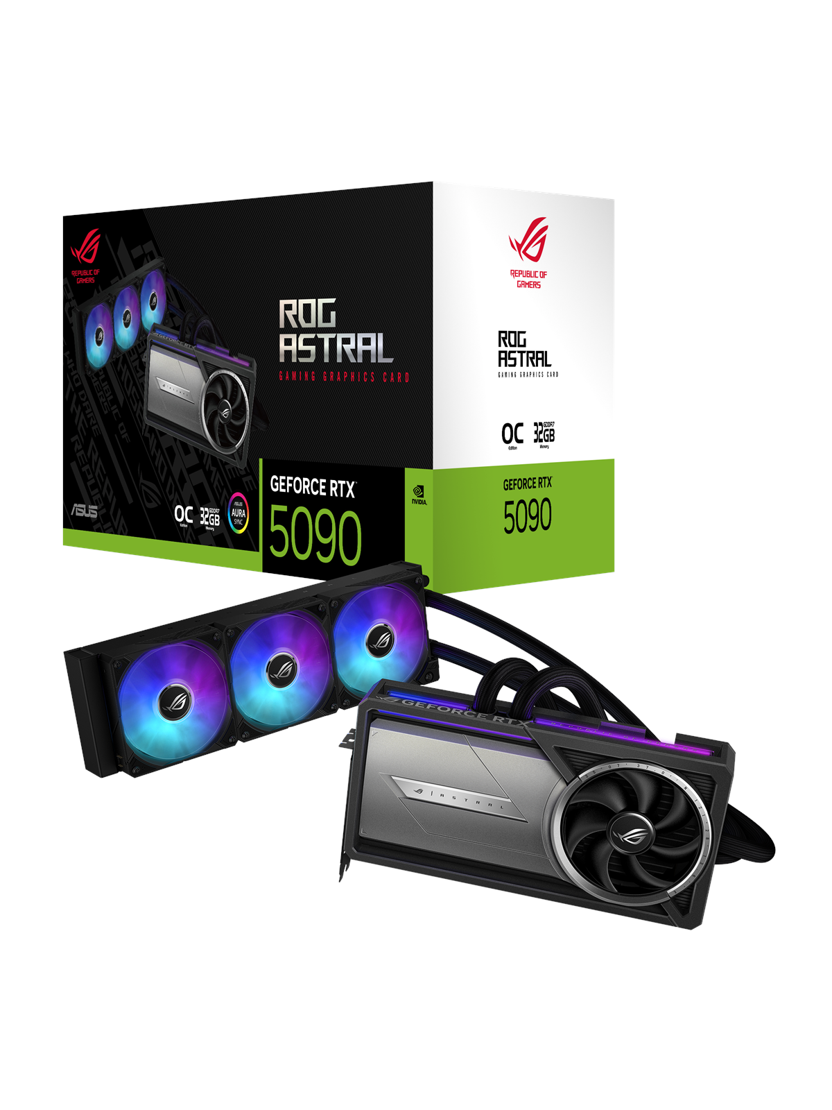 ASUS GeForce RTX 5090 ROG Astral LC OC - 32GB GDDR7 RAM - Grafikkort, Grafikkort