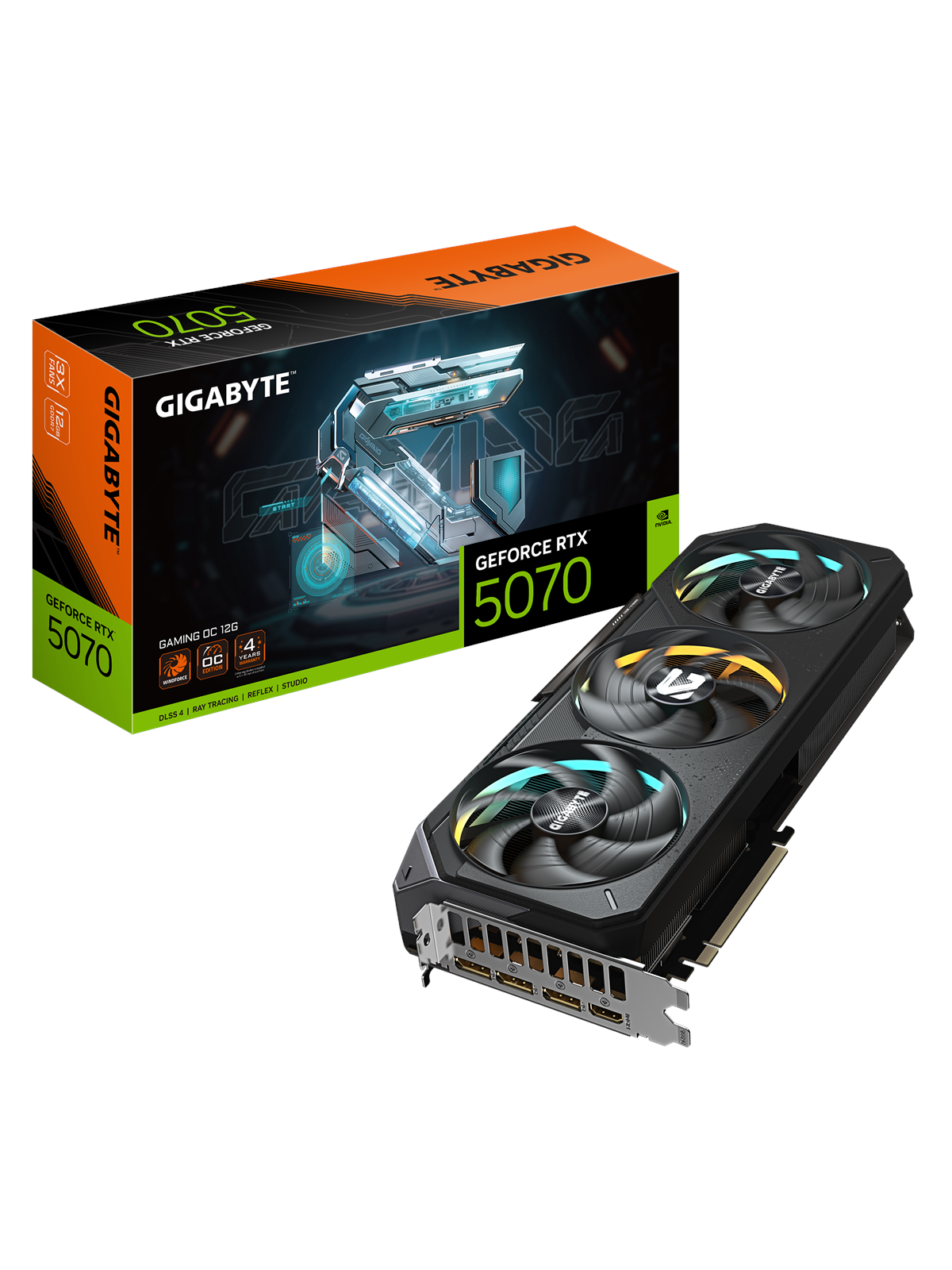 GIGABYTE GeForce RTX 5070 GAMING OC - 12GB GDDR7 RAM - Grafikkort, Grafikkort