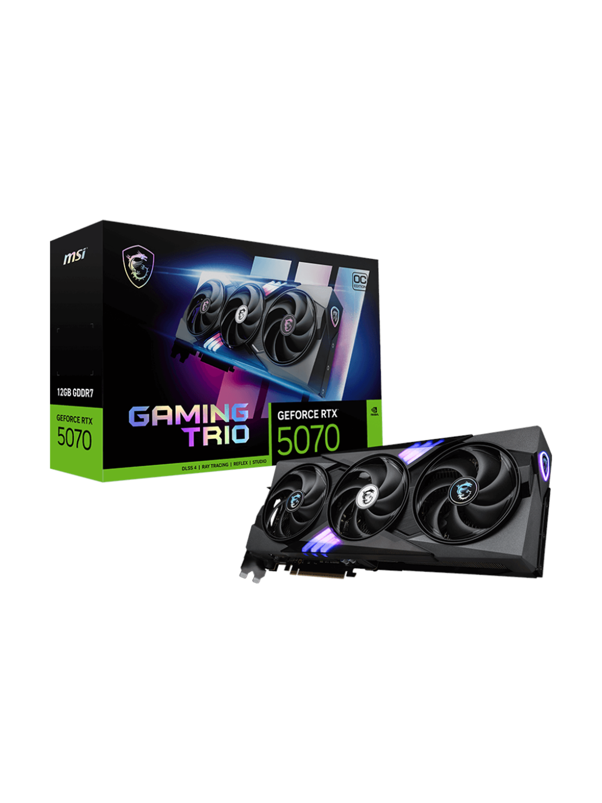 MSI GeForce RTX 5070 GAMING TRIO OC - 12GB GDDR7 RAM - Grafikkort, Grafikkort