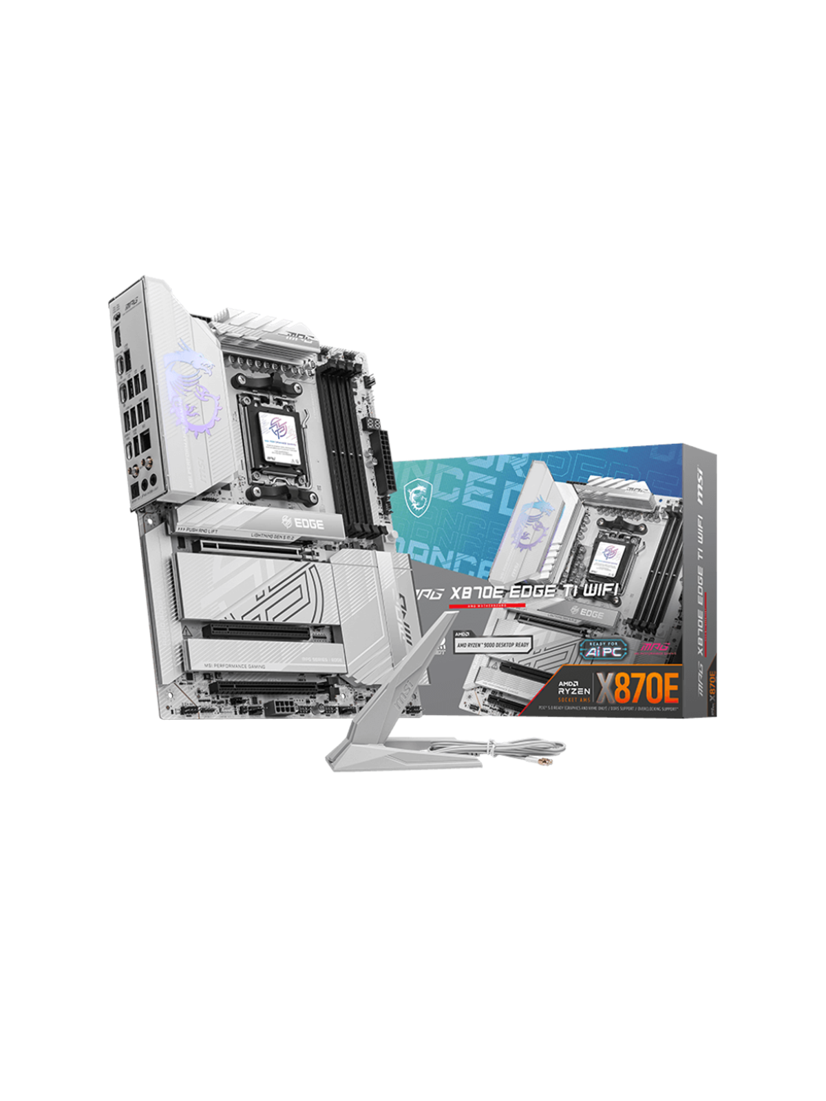 MSI MPG X870E EDGE TI WIFI Bundkort - AMD X870E - AMD AM5 socket - DDR5 RAM - ATX