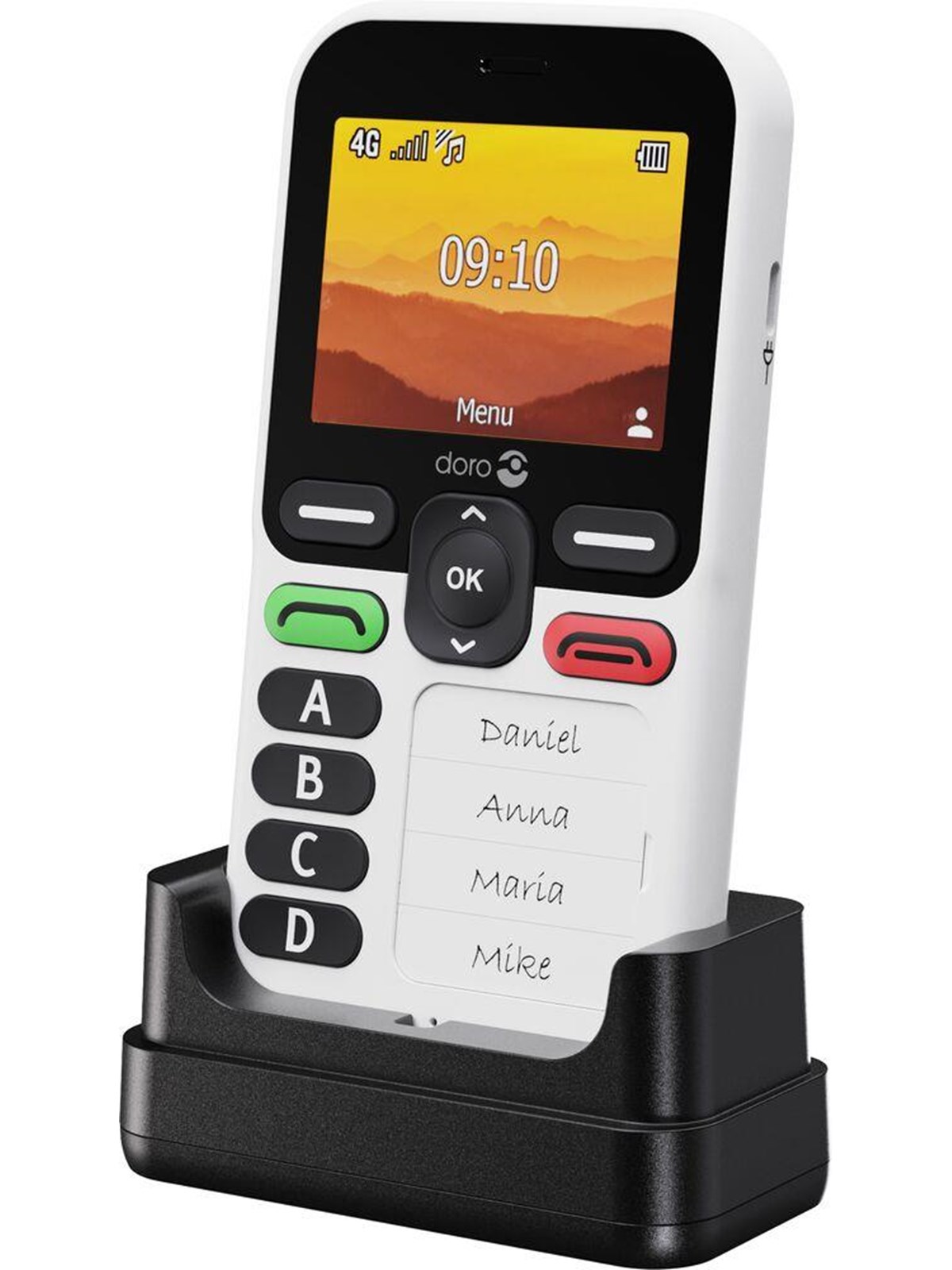 Doro Leva X10 4G - White, Mobiltelefon