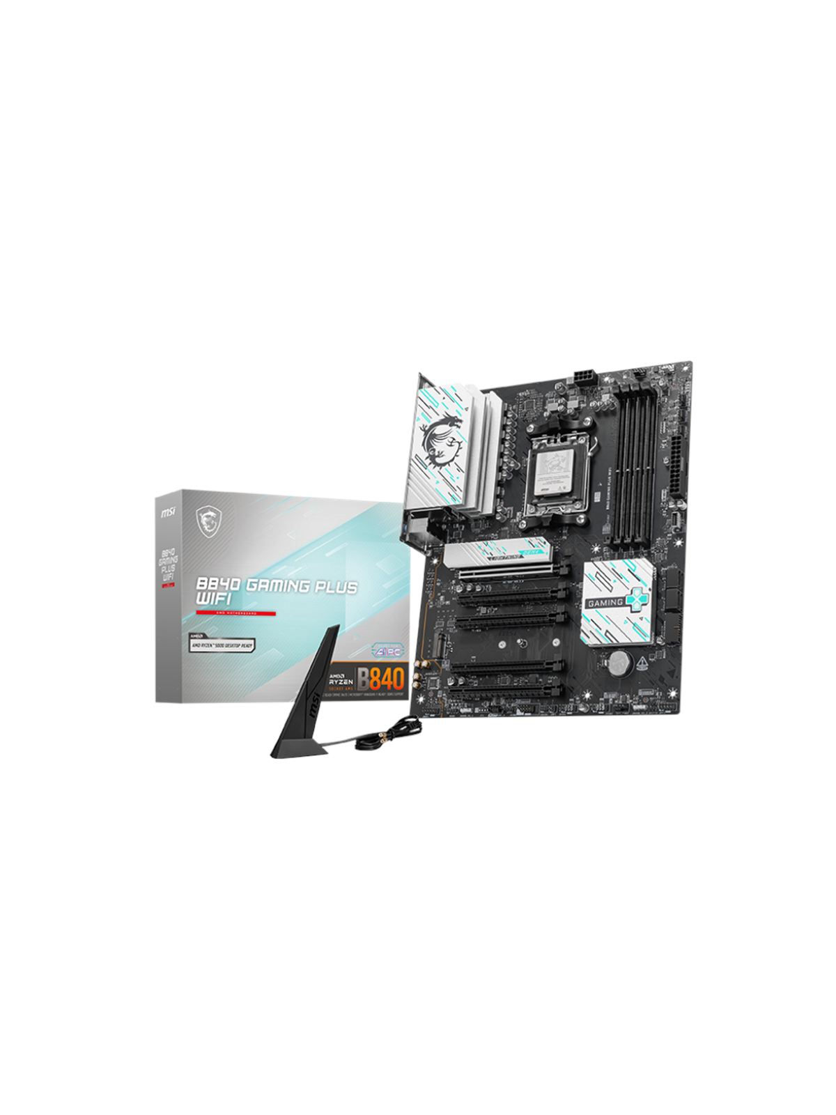 MSI B840 GAMING PLUS WIFI Bundkort - AMD B840 - AMD AM5 socket - DDR5 RAM - ATX