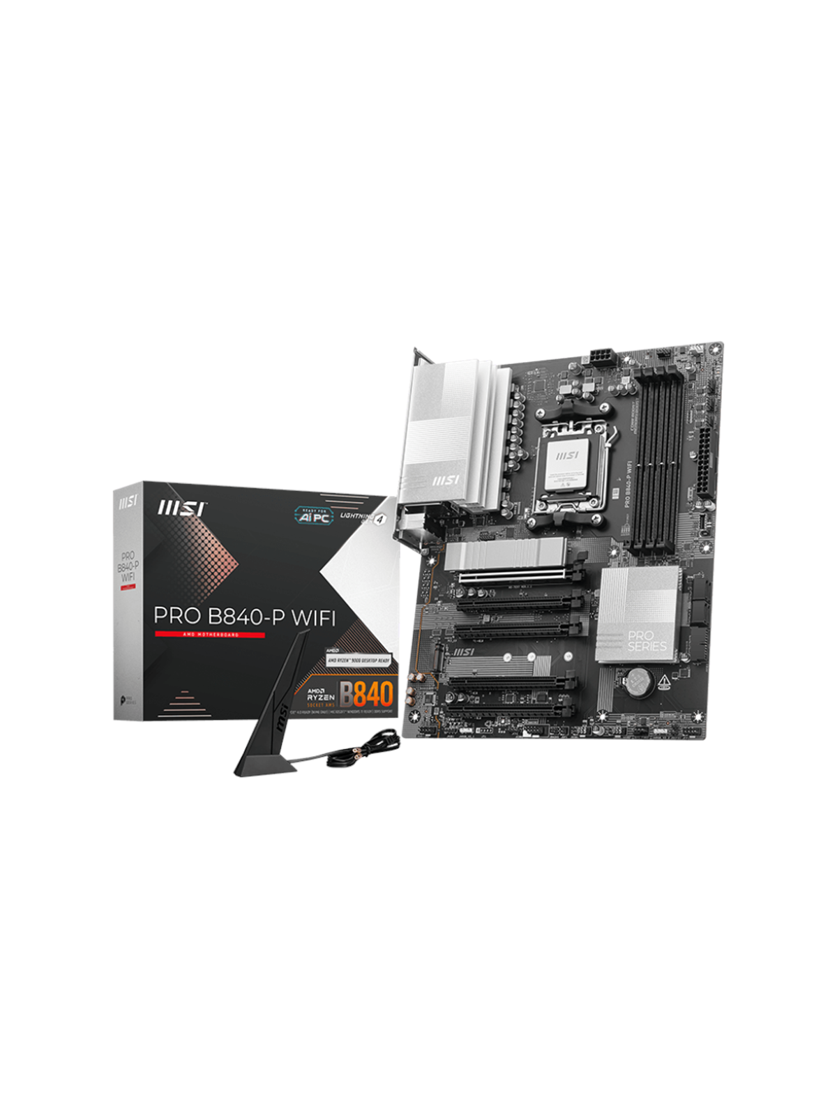 MSI PRO B840-P WIFI Bundkort - AMD B840 - AMD AM5 socket - DDR5 RAM - ATX