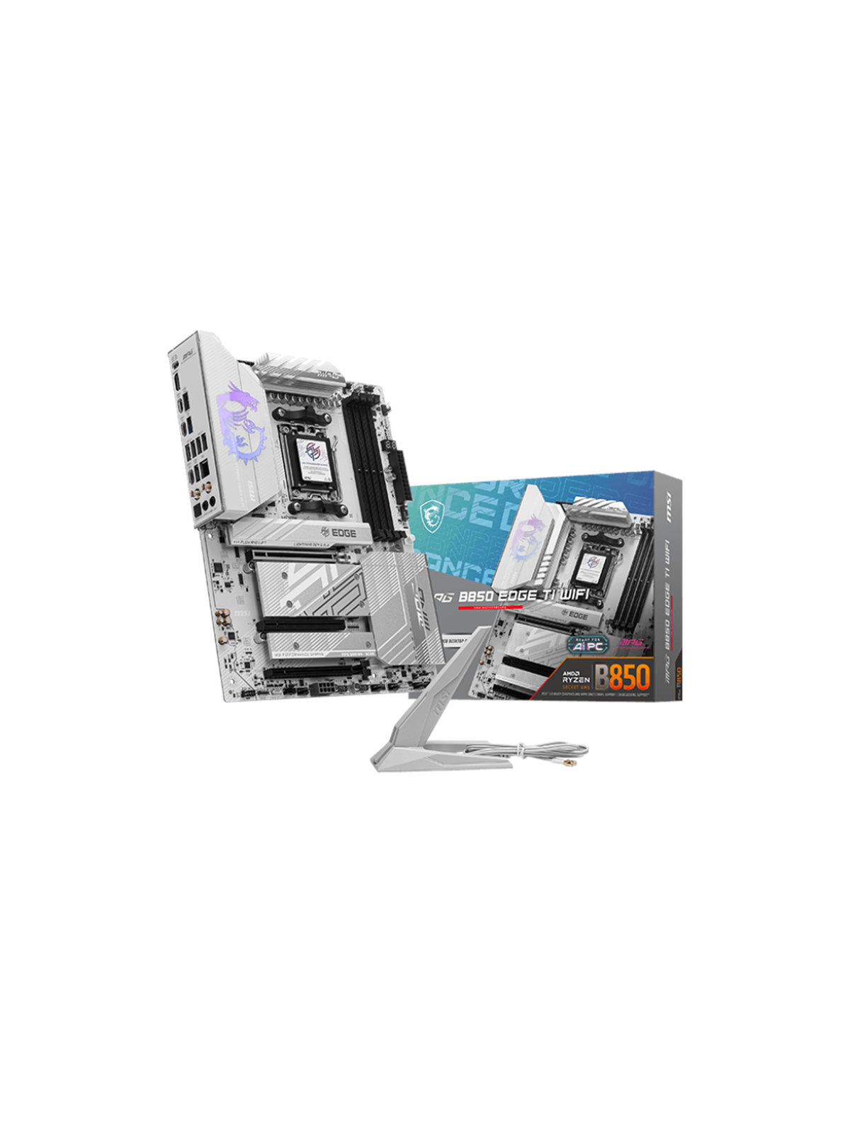 MSI MPG B850 EDGE TI WIFI Bundkort - AMD B850 - AMD AM5 socket - DDR5 RAM - ATX