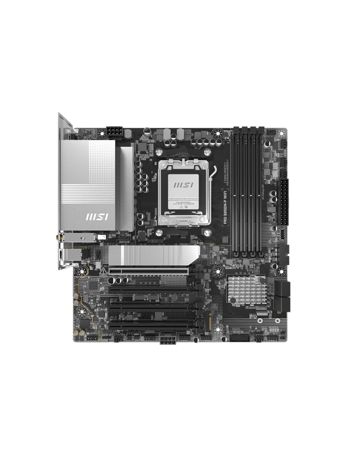 MSI PRO B850M-P WIFI Bundkort - AMD B850 - AMD AM5 socket - DDR5 RAM - Micro-ATX