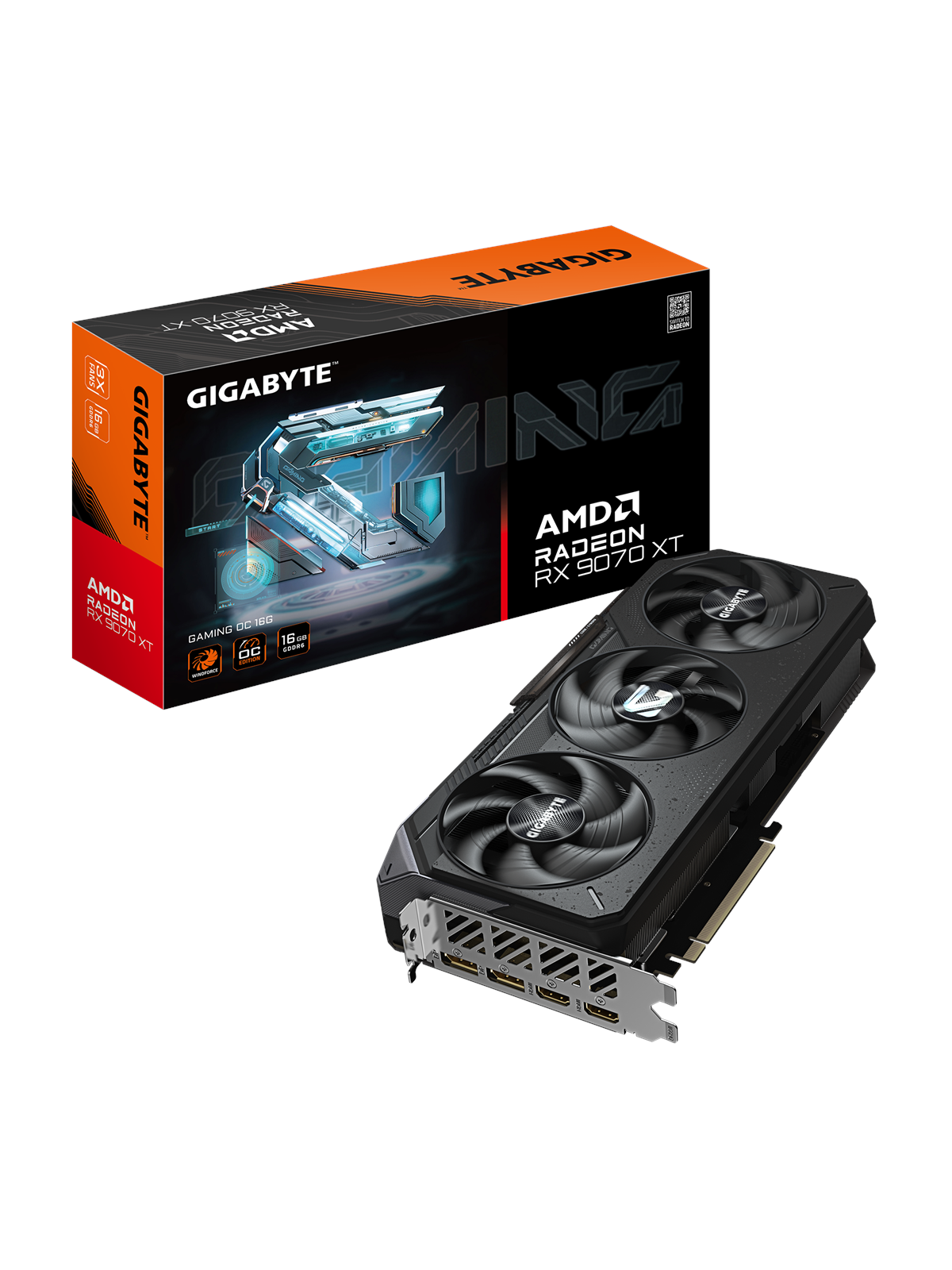 GIGABYTE Radeon RX 9070 XT GAMING OC - 16GB GDDR6 RAM - Grafikkort, Grafikkort