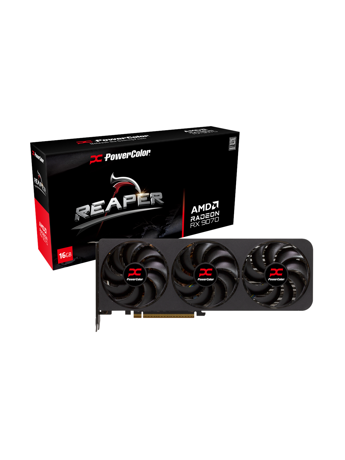 PowerColor Radeon RX 9070 Reaper - 16GB GDDR6 RAM - Grafikkort, Grafikkort