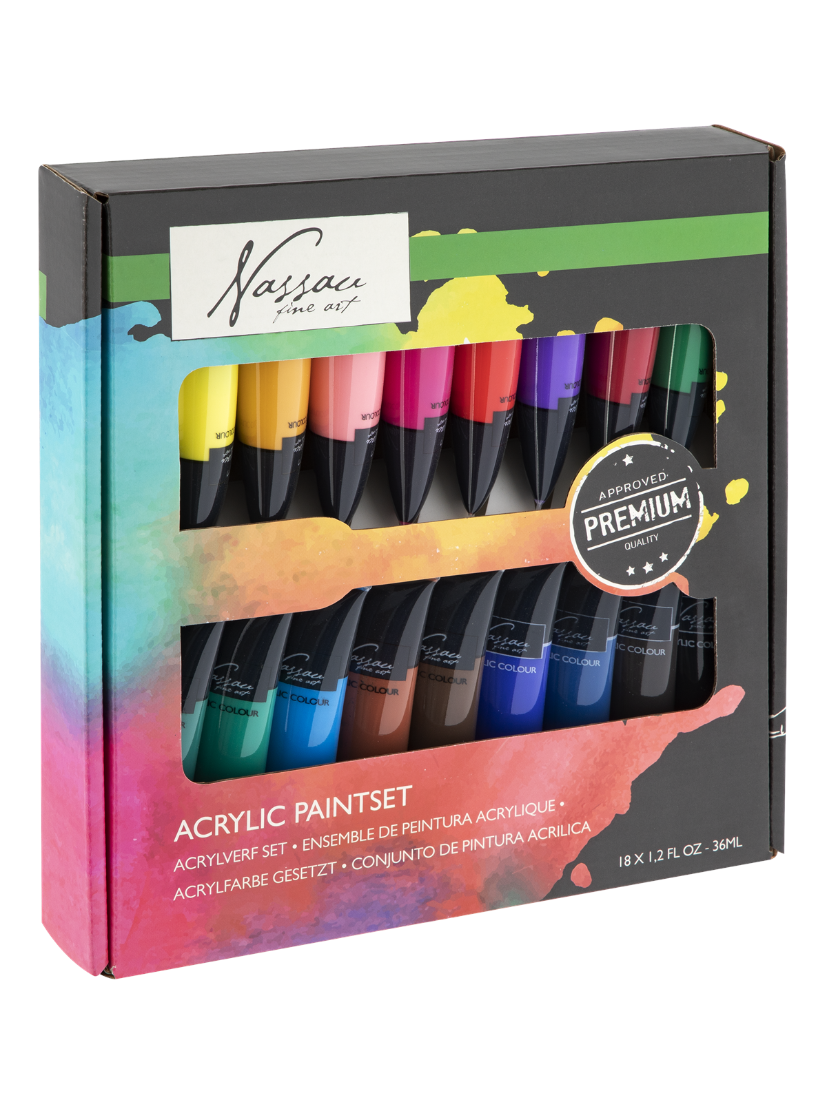Nassau Paint acrylic 18 x 36 ml, Hobbyartikel