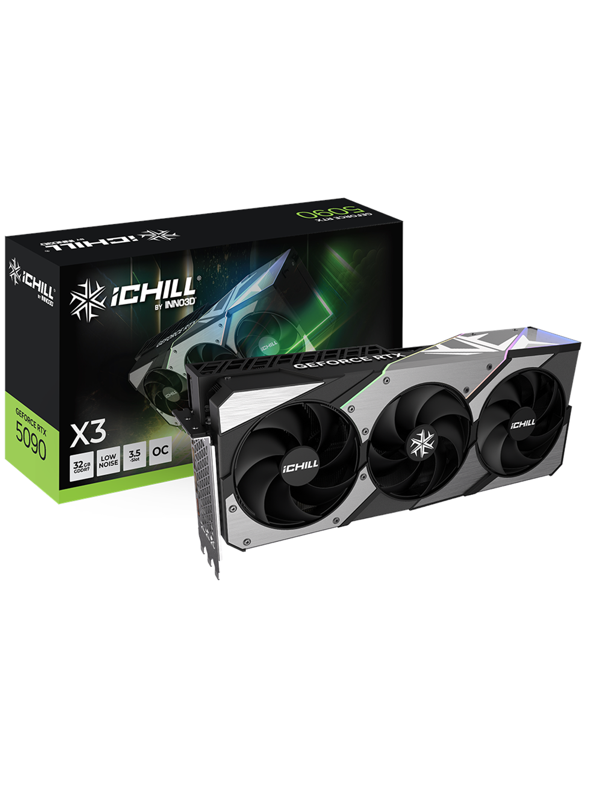 Inno3D GeForce RTX 5090 iCHILL X3 - 32GB GDDR7 RAM - Grafikkort, Grafikkort