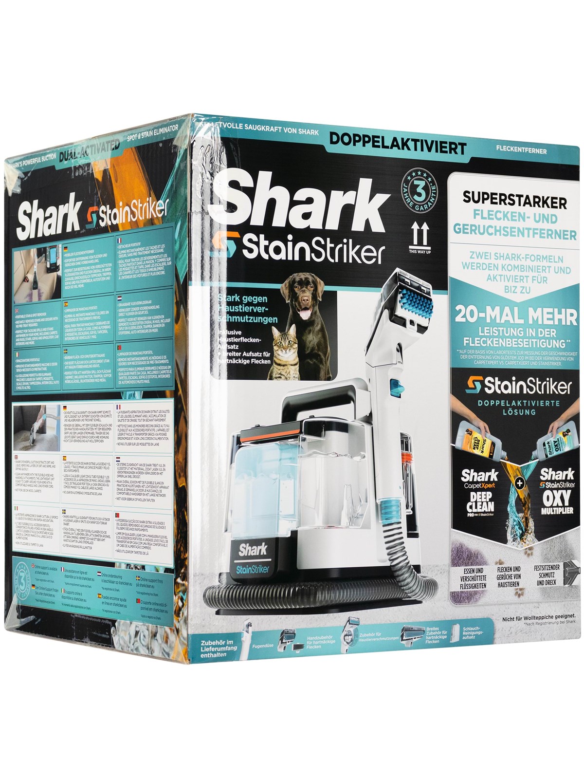 Shark Tæpperenser StainStriker PX200EUT - carpet washer - portable - blue/white/black