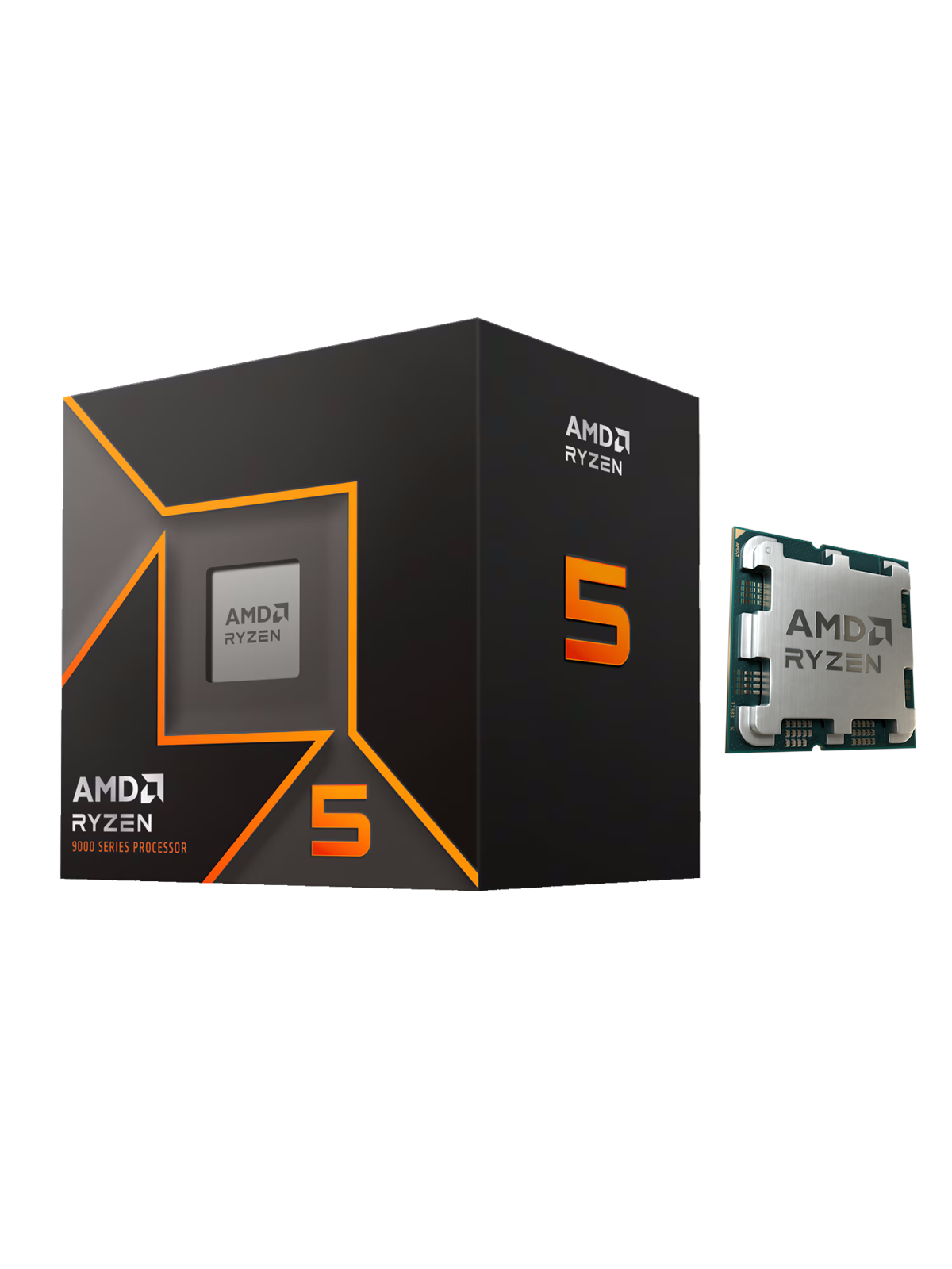 AMD Ryzen 5 9600 Wraith Stealth CPU - 6 kerner - 3.9 GHz - AMD AM5 - AMD Boxed (med køler)
