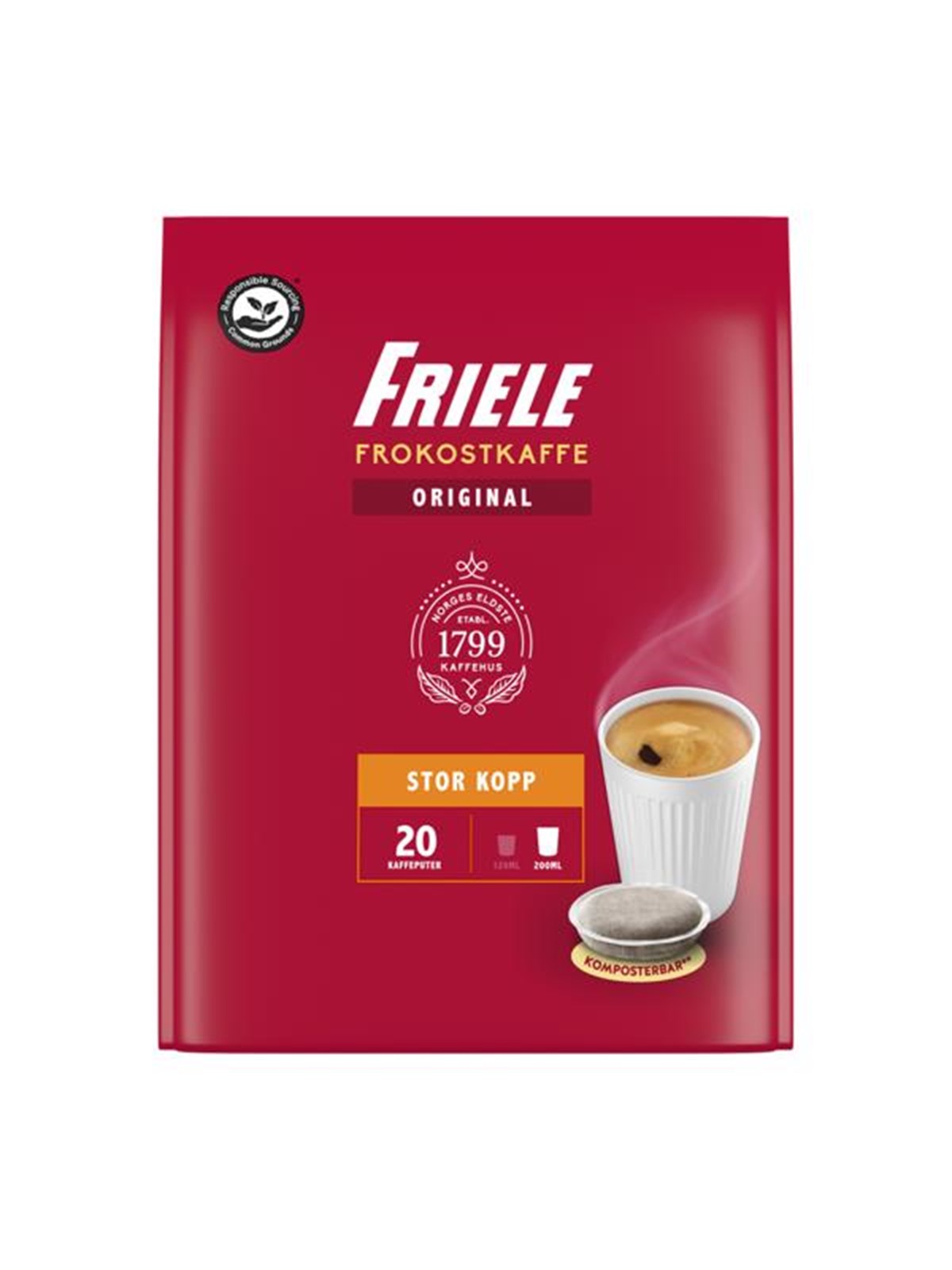 Friele Pads Original Large - 20 pcs, Kaffemaskine