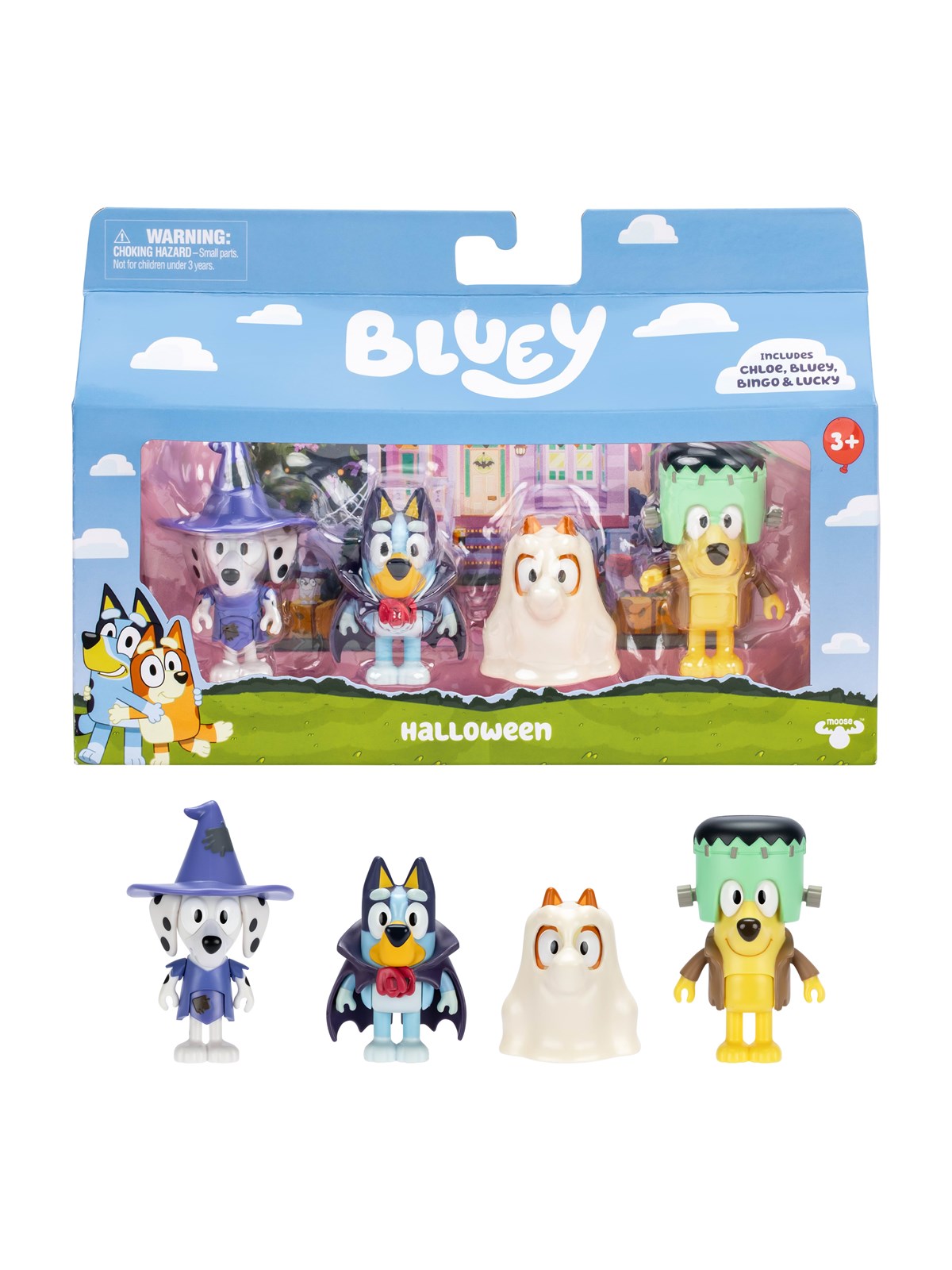 Bluey Figurer 4 pk., udklædningsfest, Figur