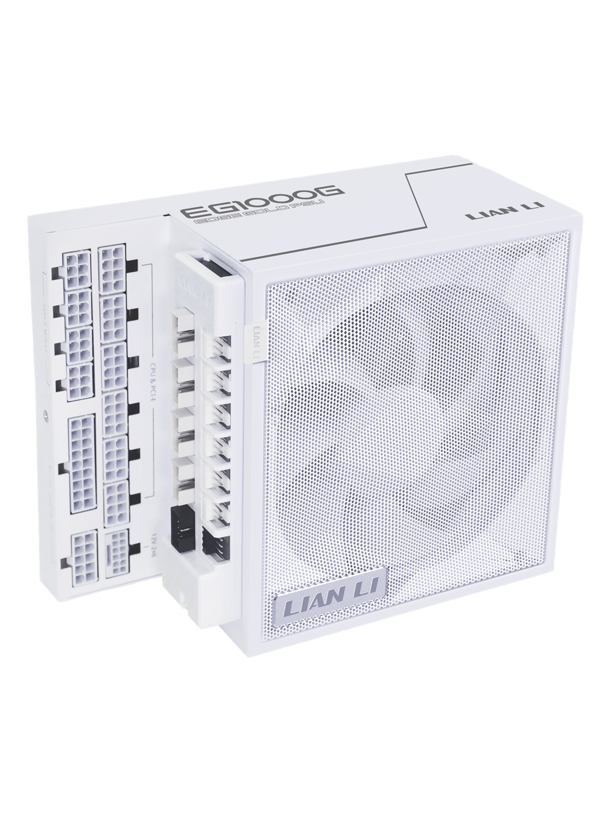 Lian Li Edge Gold 1000W White Strømforsyning - 1000 Watt - 120 mm - ATX 3.1 - 80 Plus Gold certified