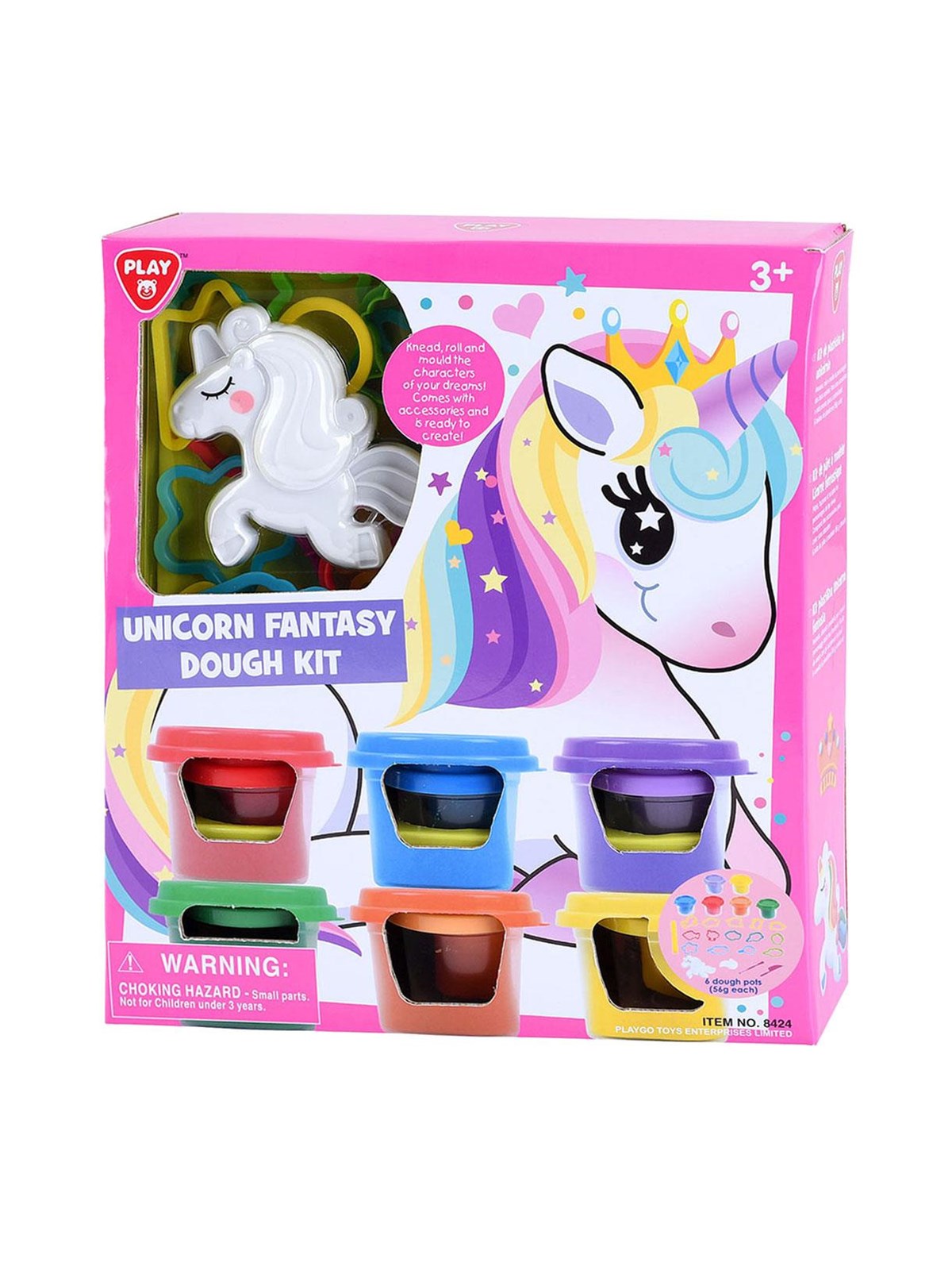 PLAY - Unicorn Clay Set 6 Clay Pots, Hobby Artikler