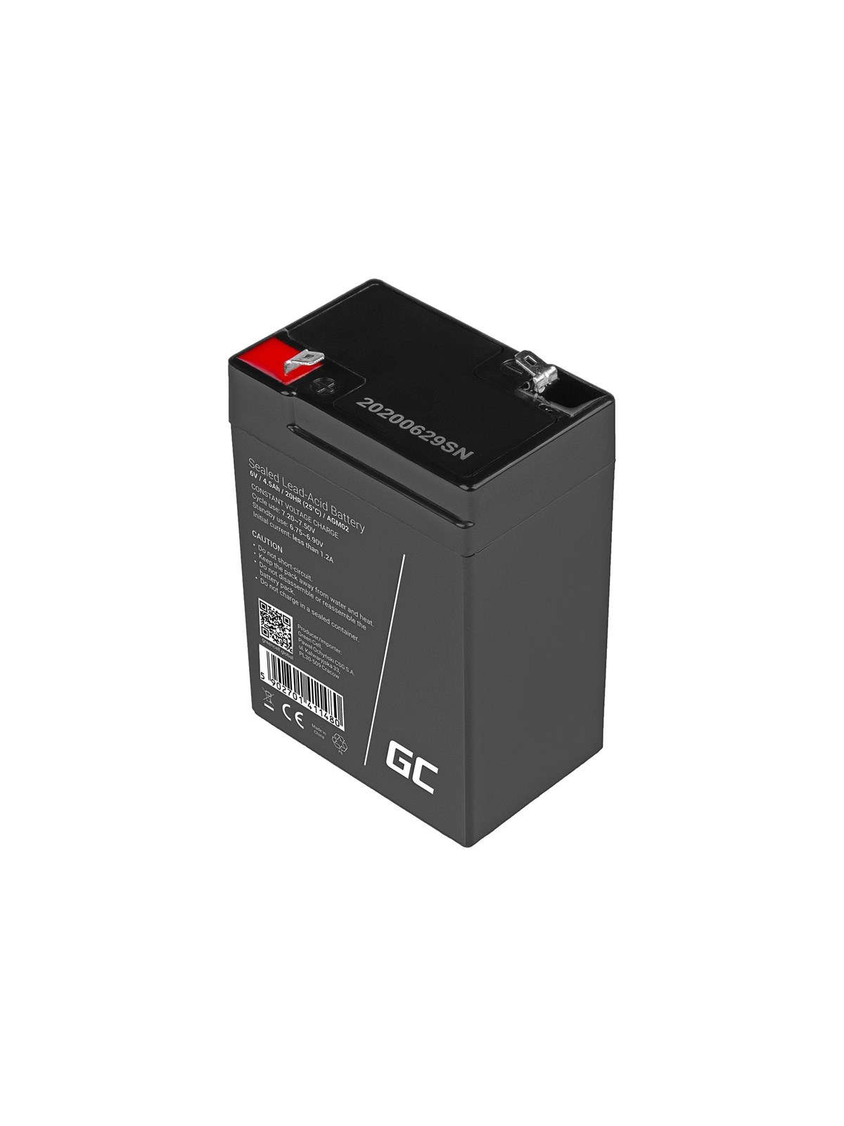 Green Cell AGM02 AGM 6V/4.5Ah Sealed Lead-Acid, Ups