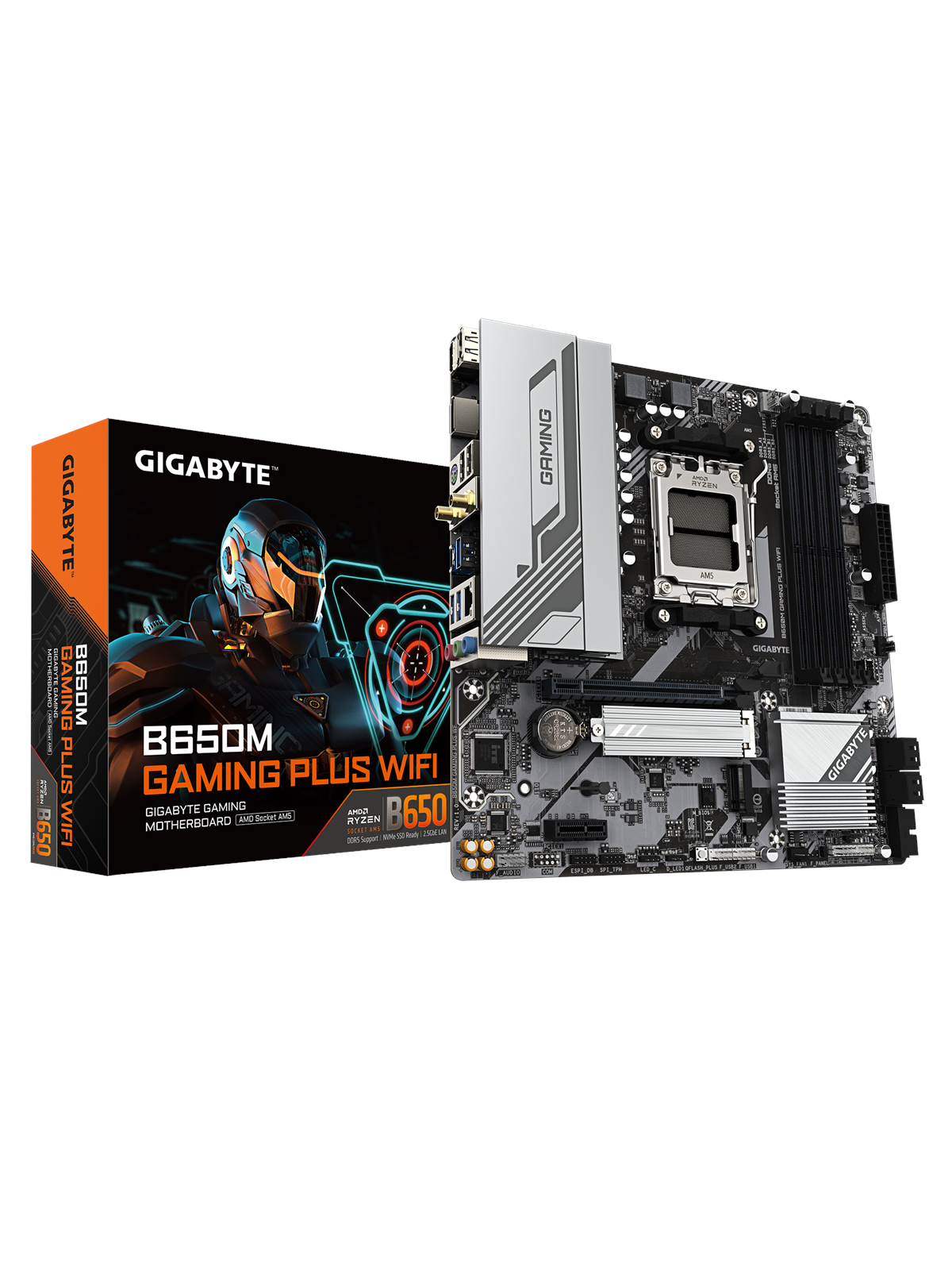 GIGABYTE B650M GAMING PLUS WIFI Bundkort - AMD B650 - AMD AM5 socket - DDR5 RAM - Micro-ATX