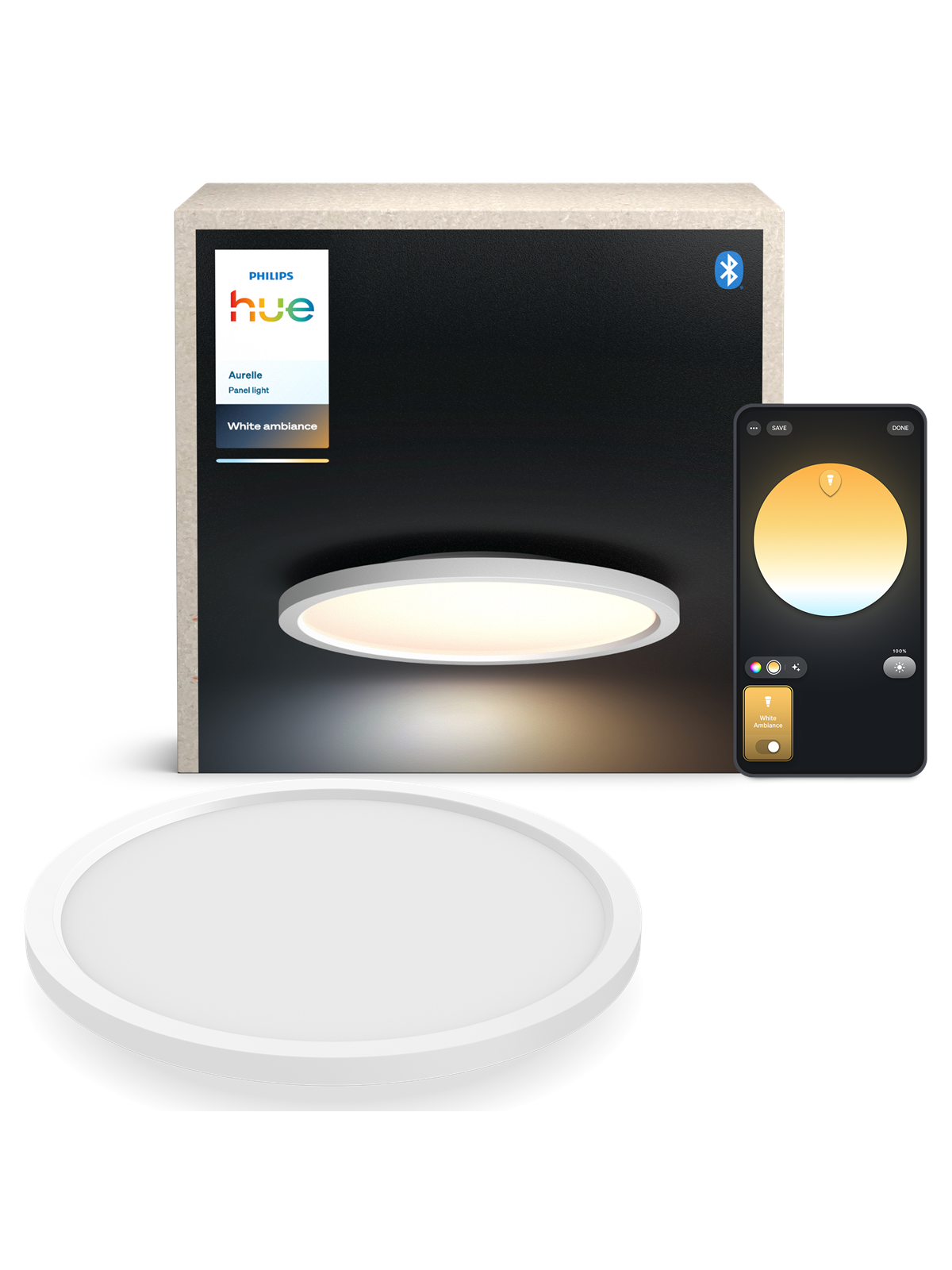 Philips Hue Aurelle panel round white, Smart Home