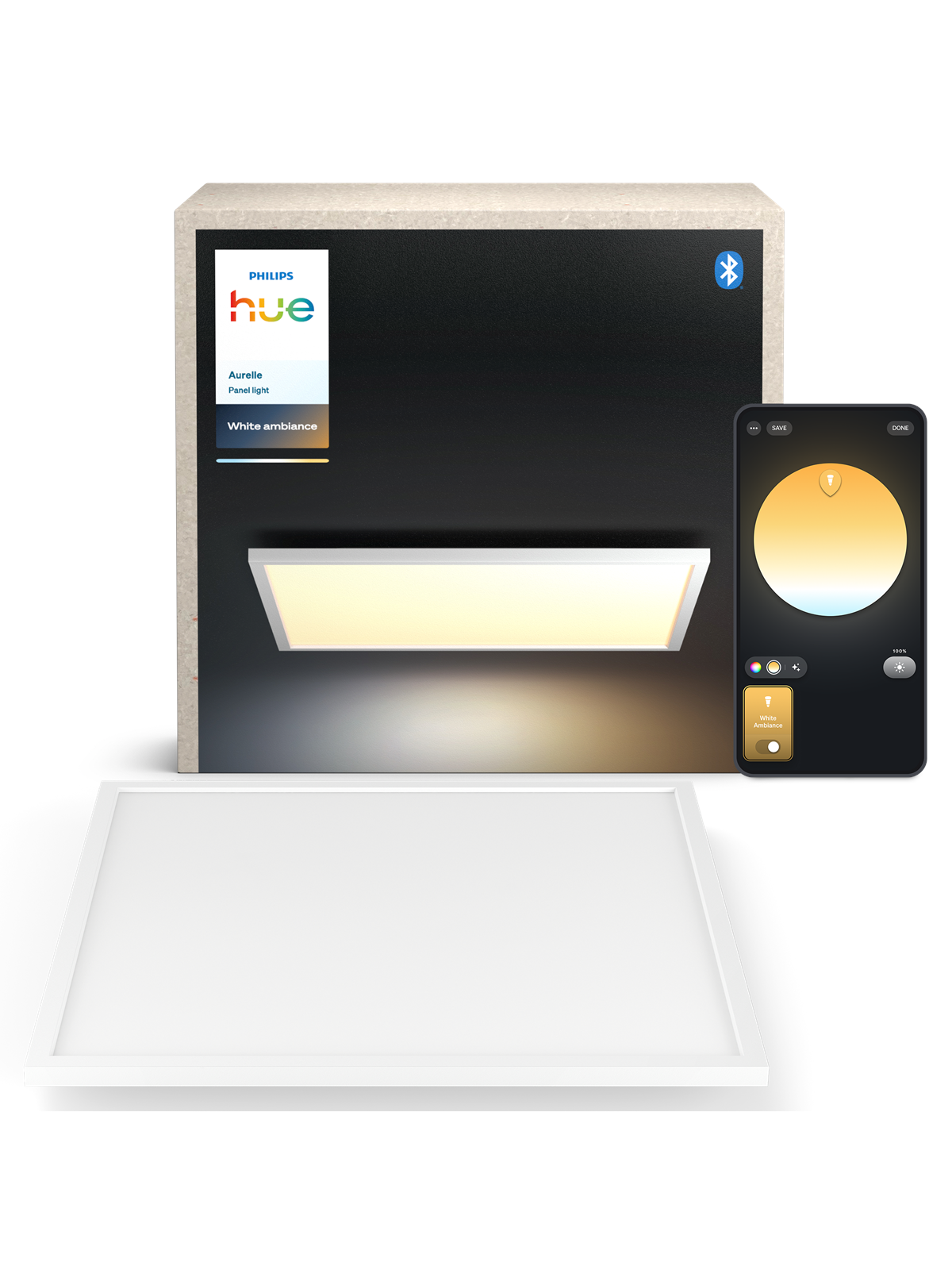 Philips Hue Aurelle panel square XL white, Smart Home