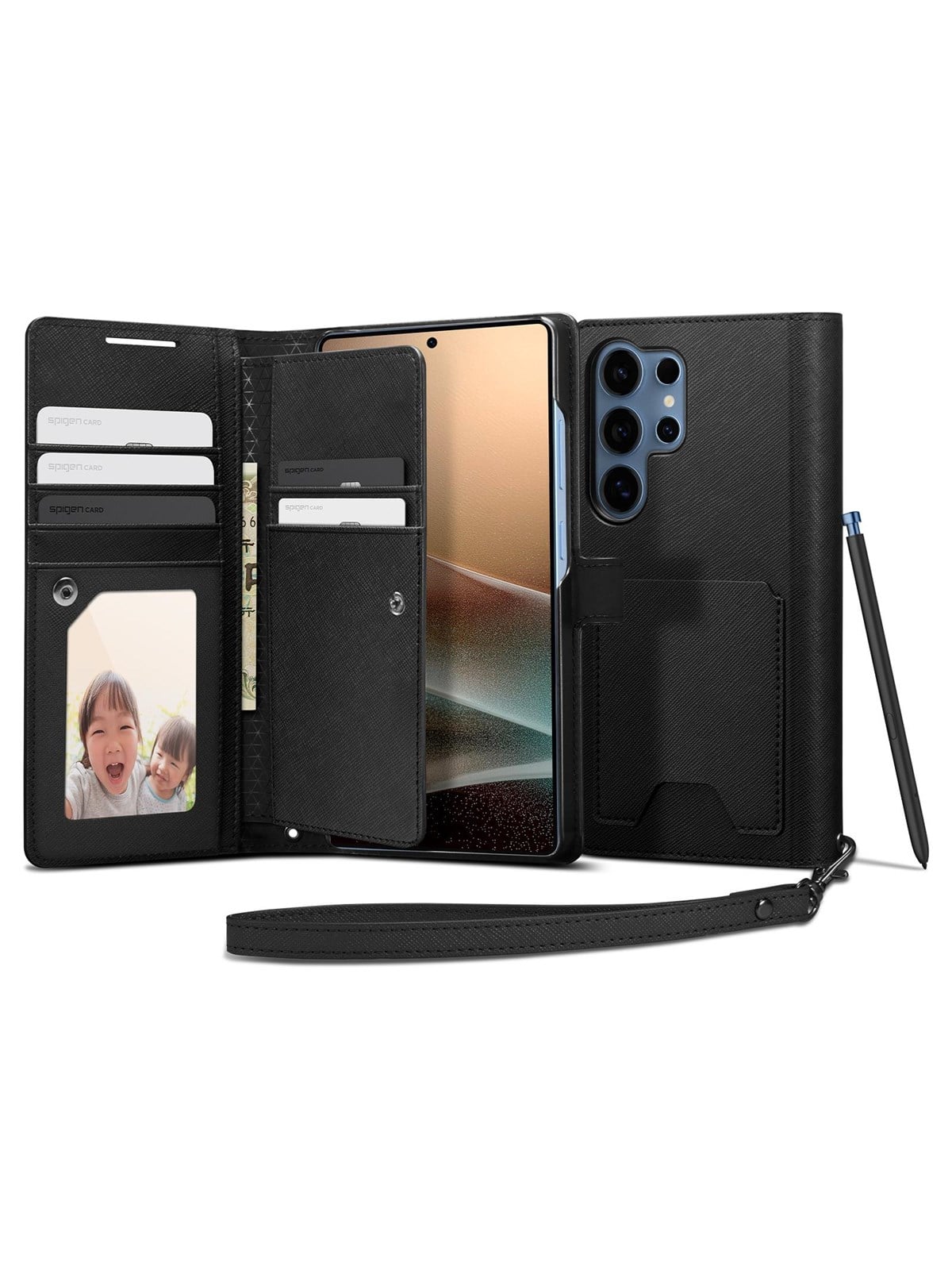 Spigen Wallet S - black - Samsung Galaxy S25 Ultra, Mobilcover