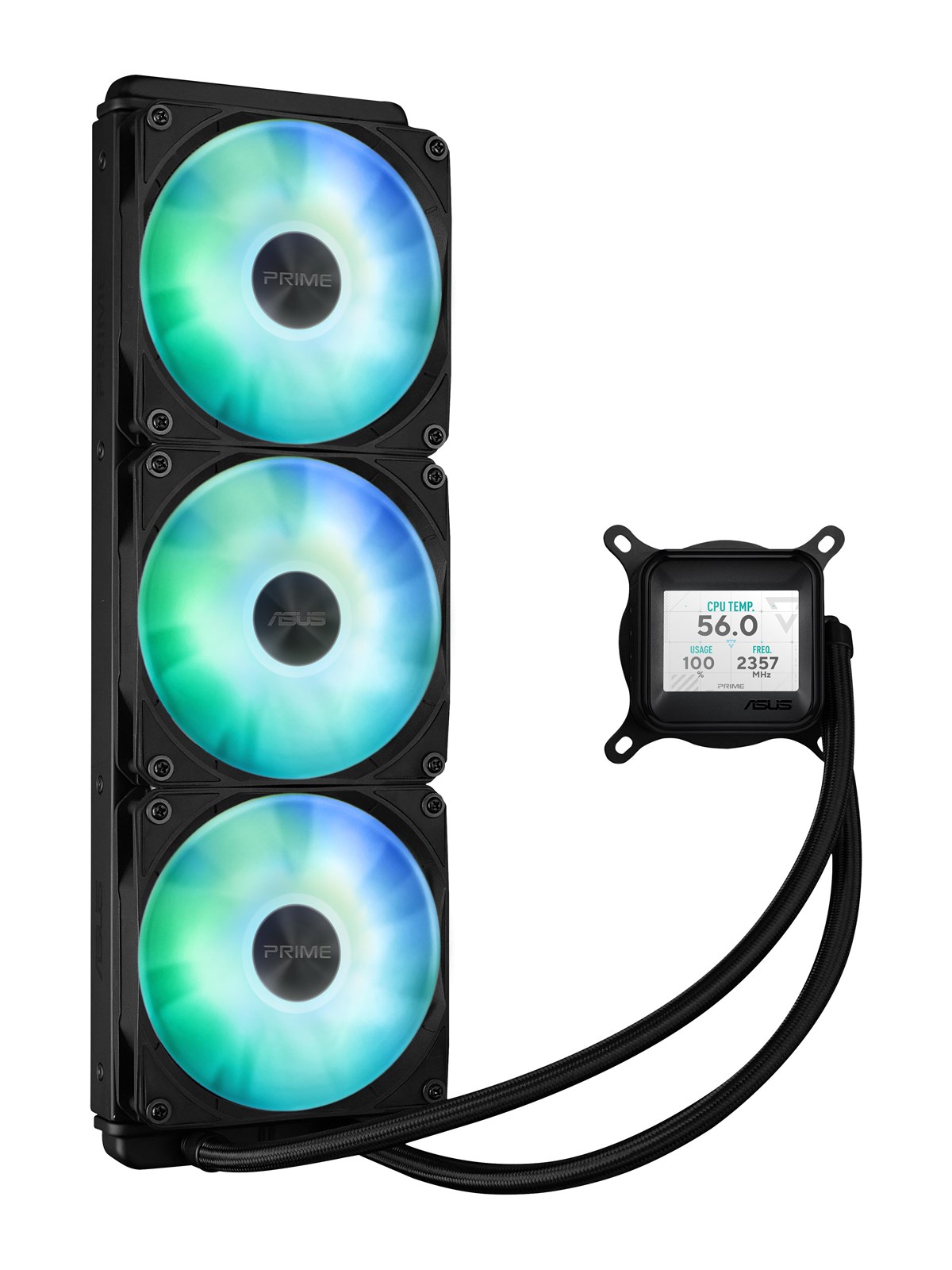 ASUS Prime LC 360 ARGB LCD - CPU Vandkøling - Max 36 dBA, Cpu Køler