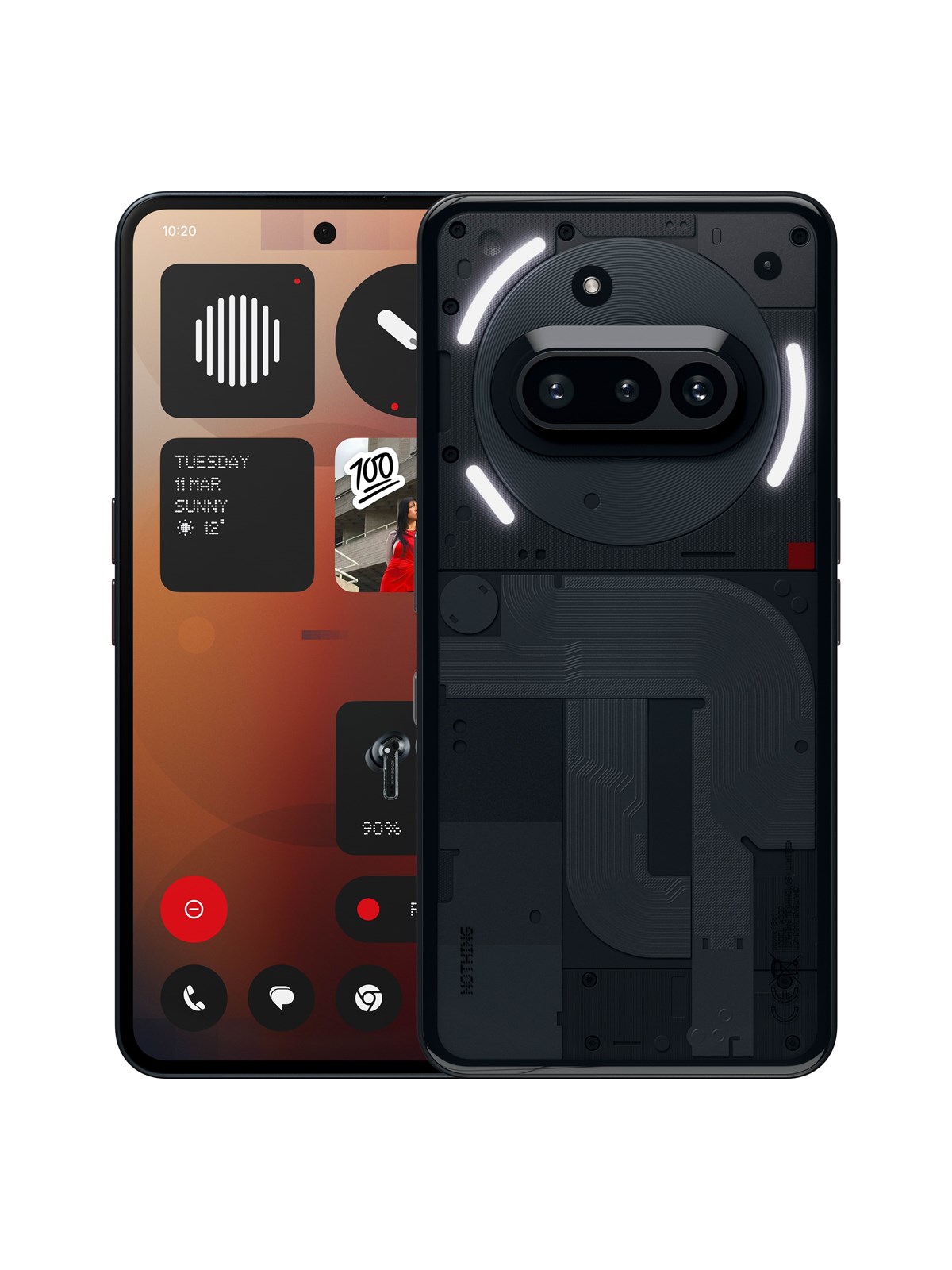 Nothing Phone (3a) 256GB/12GB - Black, Mobiltelefon