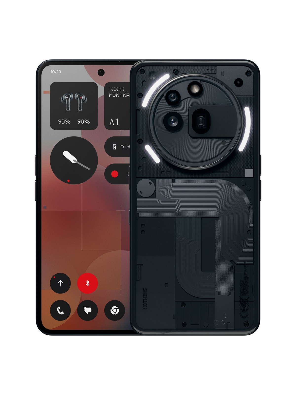 Nothing Phone (3a) Pro 256GB/12GB - Sort, Mobiltelefon